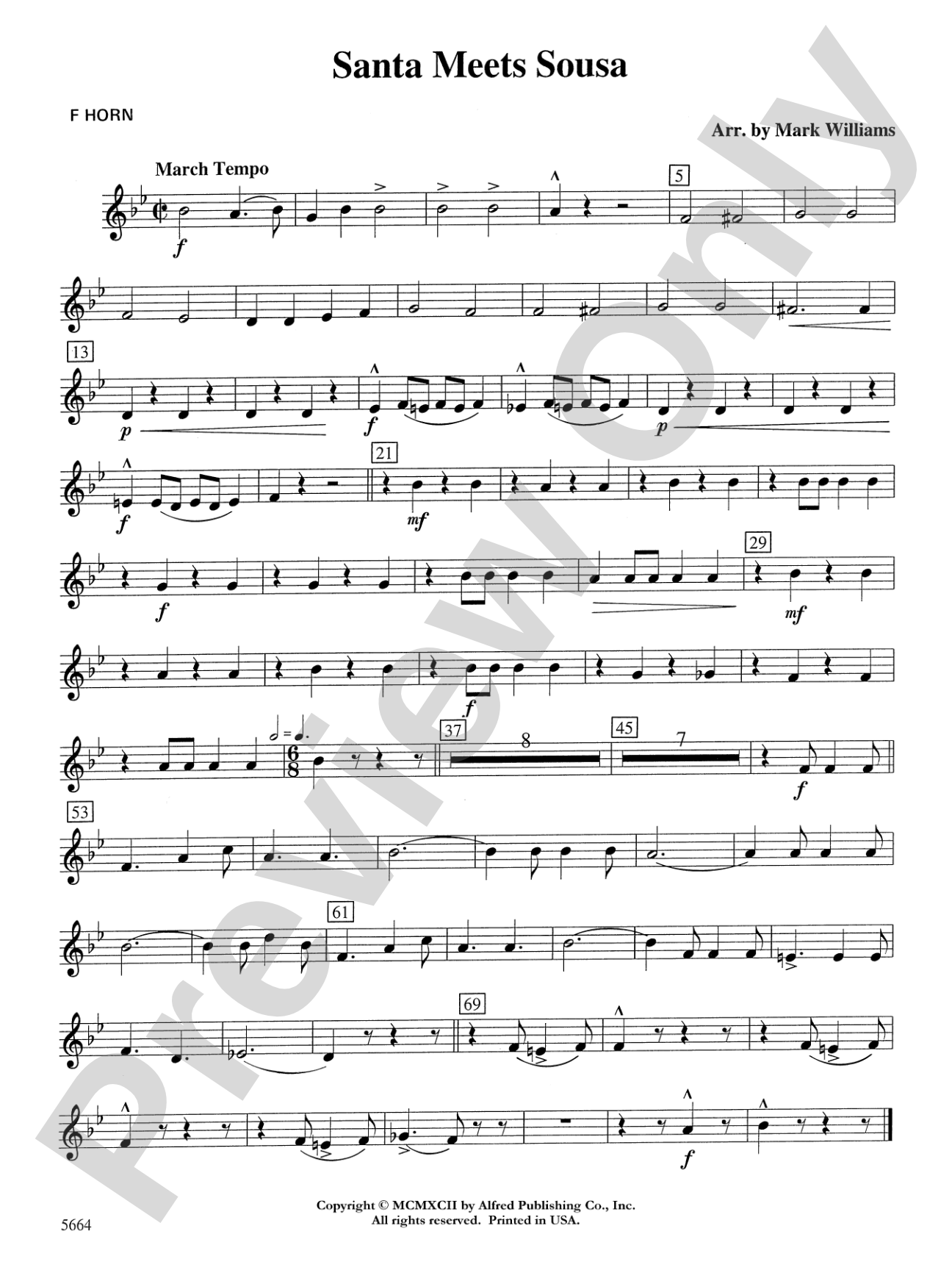 Santa Meets Sousa: 1st F Horn