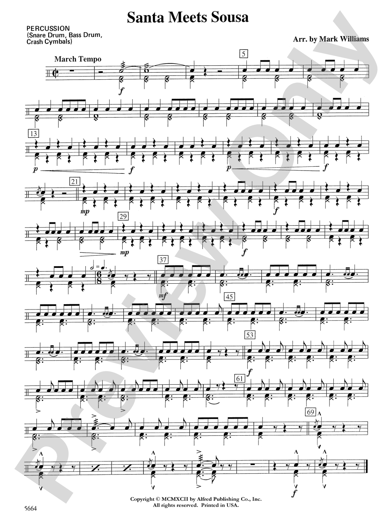 Santa Meets Sousa: 1st Percussion