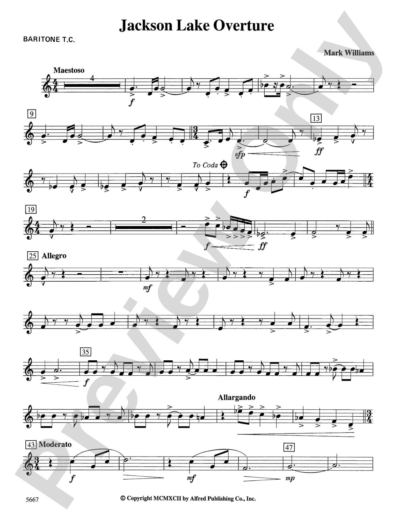 Jackson Lake Overture: Baritone T.C.