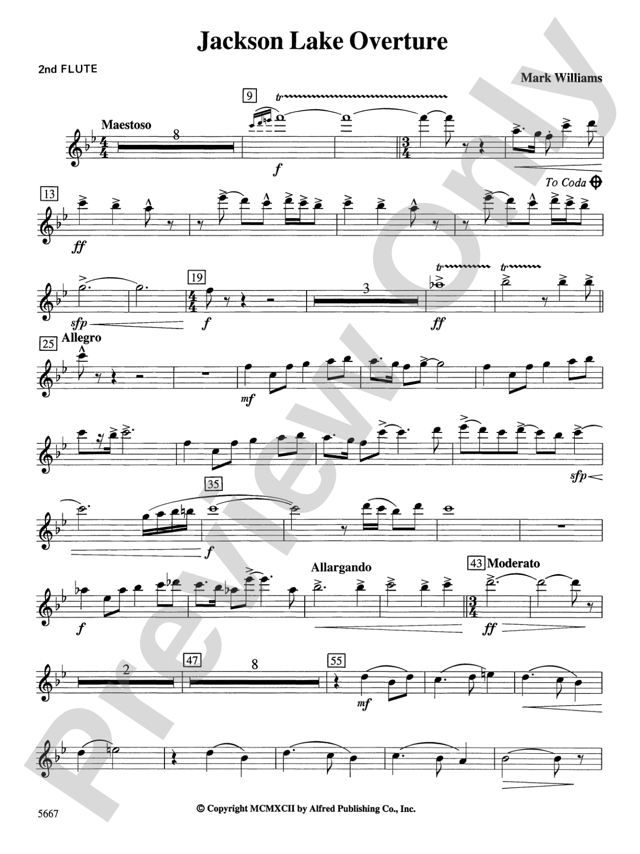 Jackson Lake Overture: 2nd Flute