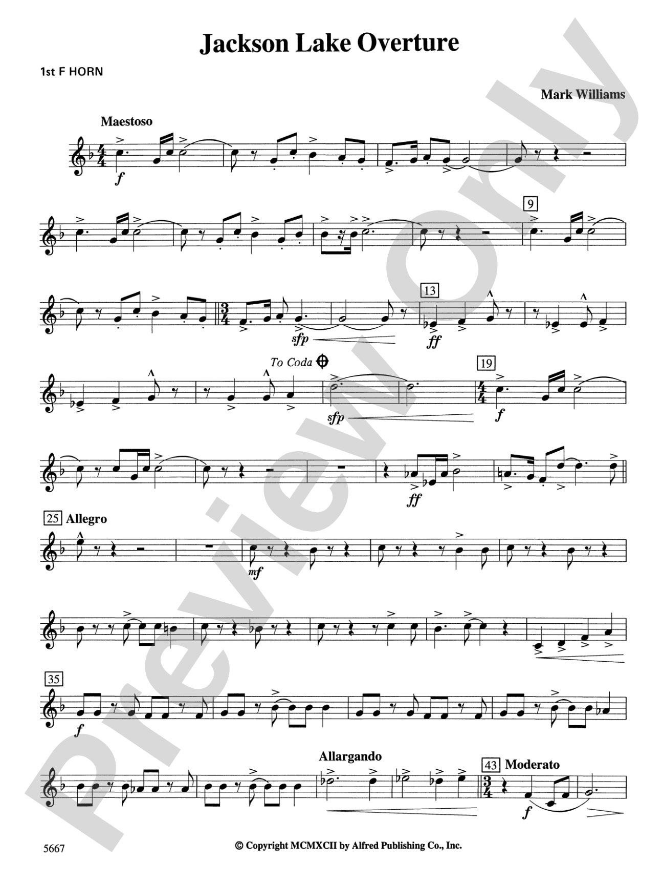 Jackson Lake Overture: 1st F Horn