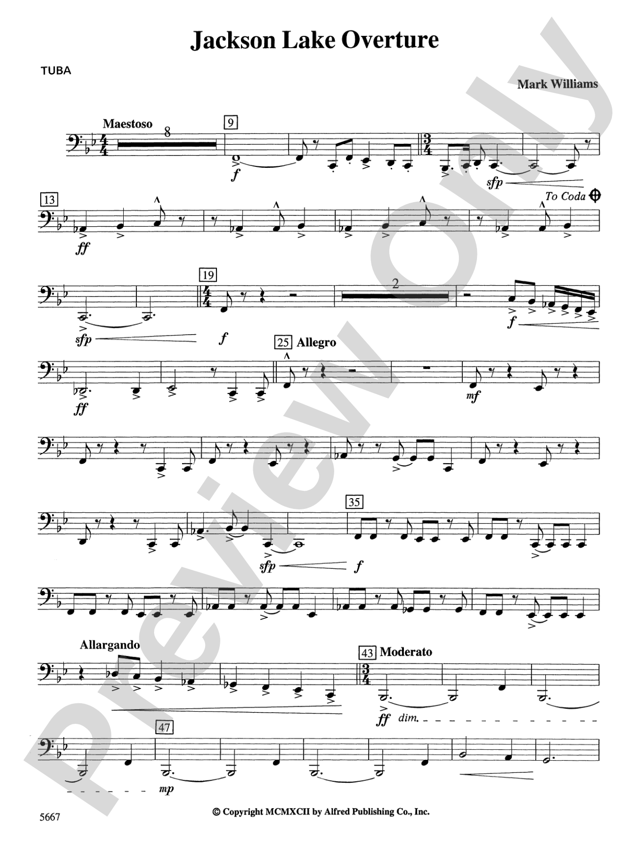 Jackson Lake Overture: Tuba