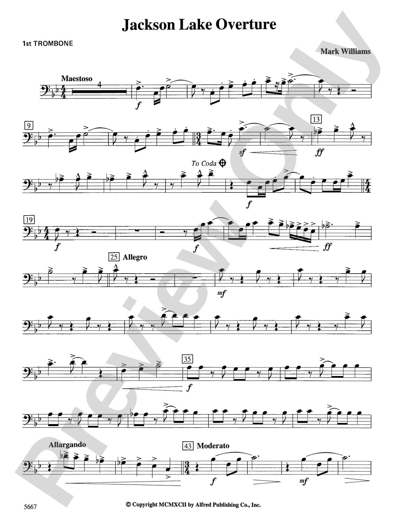 Jackson Lake Overture: 1st Trombone
