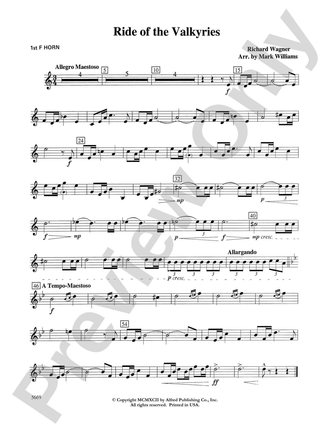 Ride of the Valkyries: 1st F Horn
