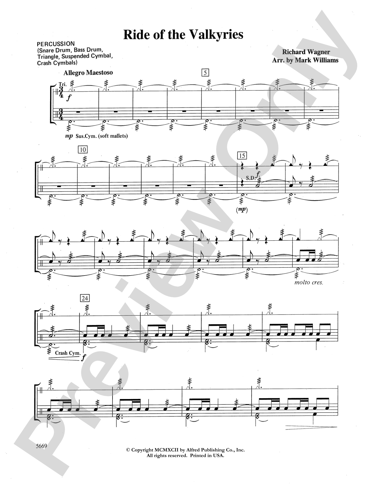 Ride of the Valkyries: 1st Percussion