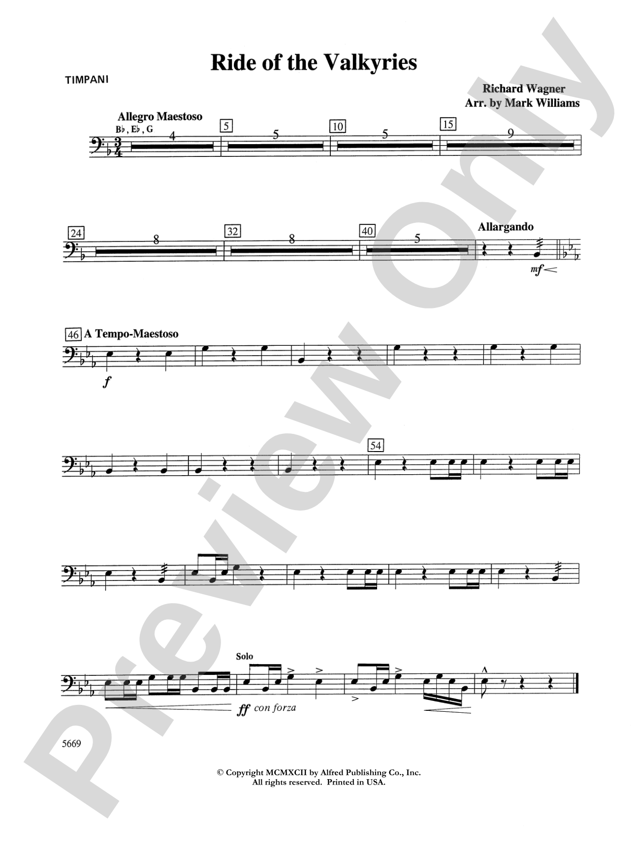 Ride of the Valkyries: Timpani