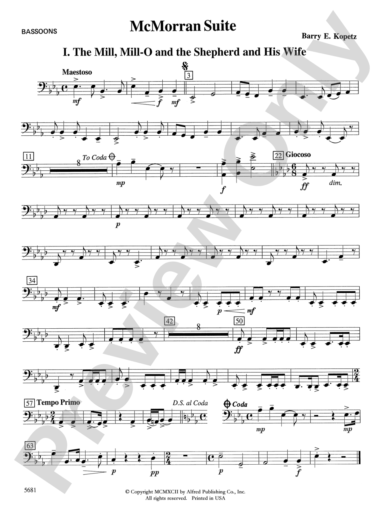McMorran Suite: Bassoon