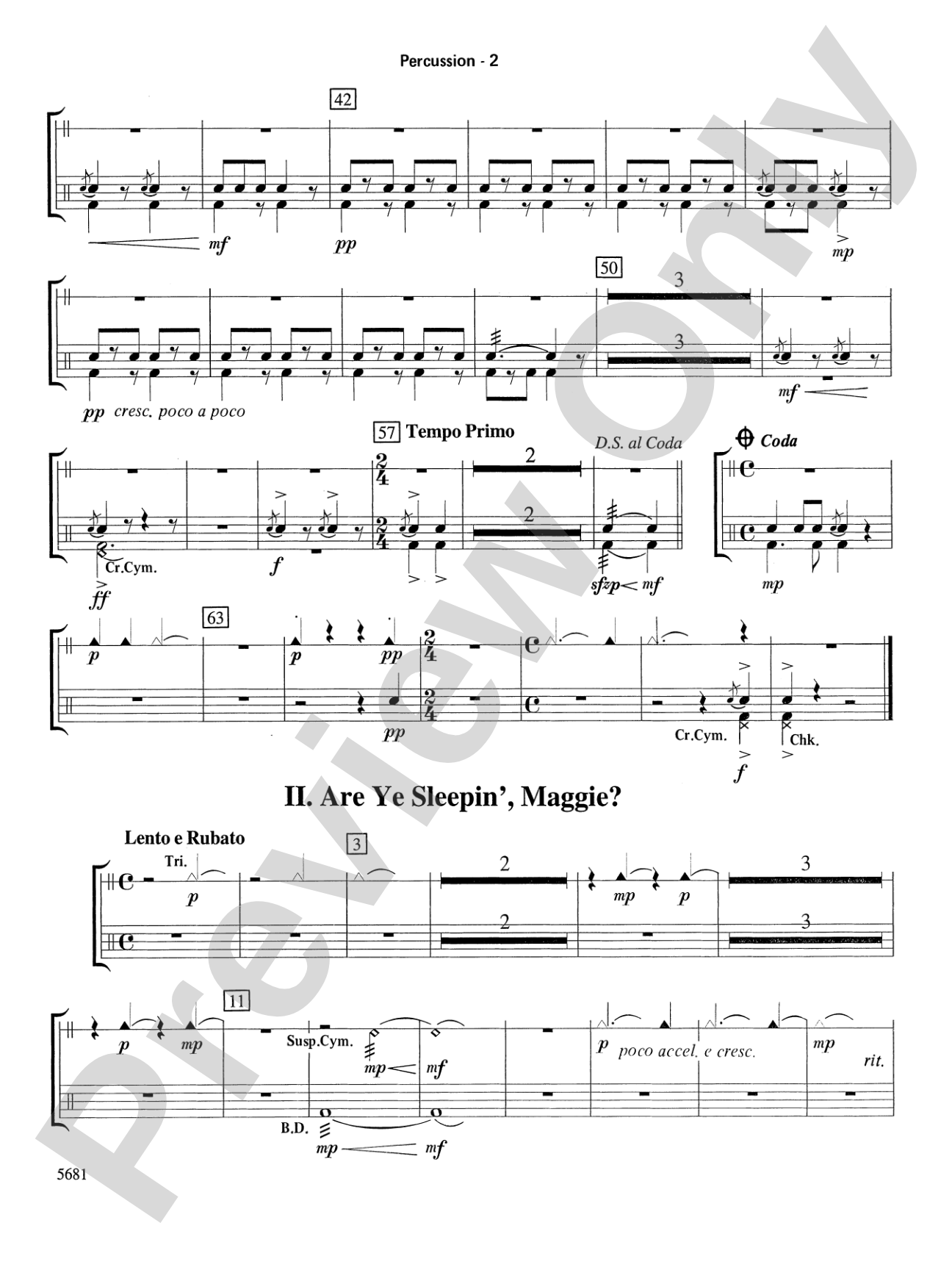 McMorran Suite: 1st Percussion