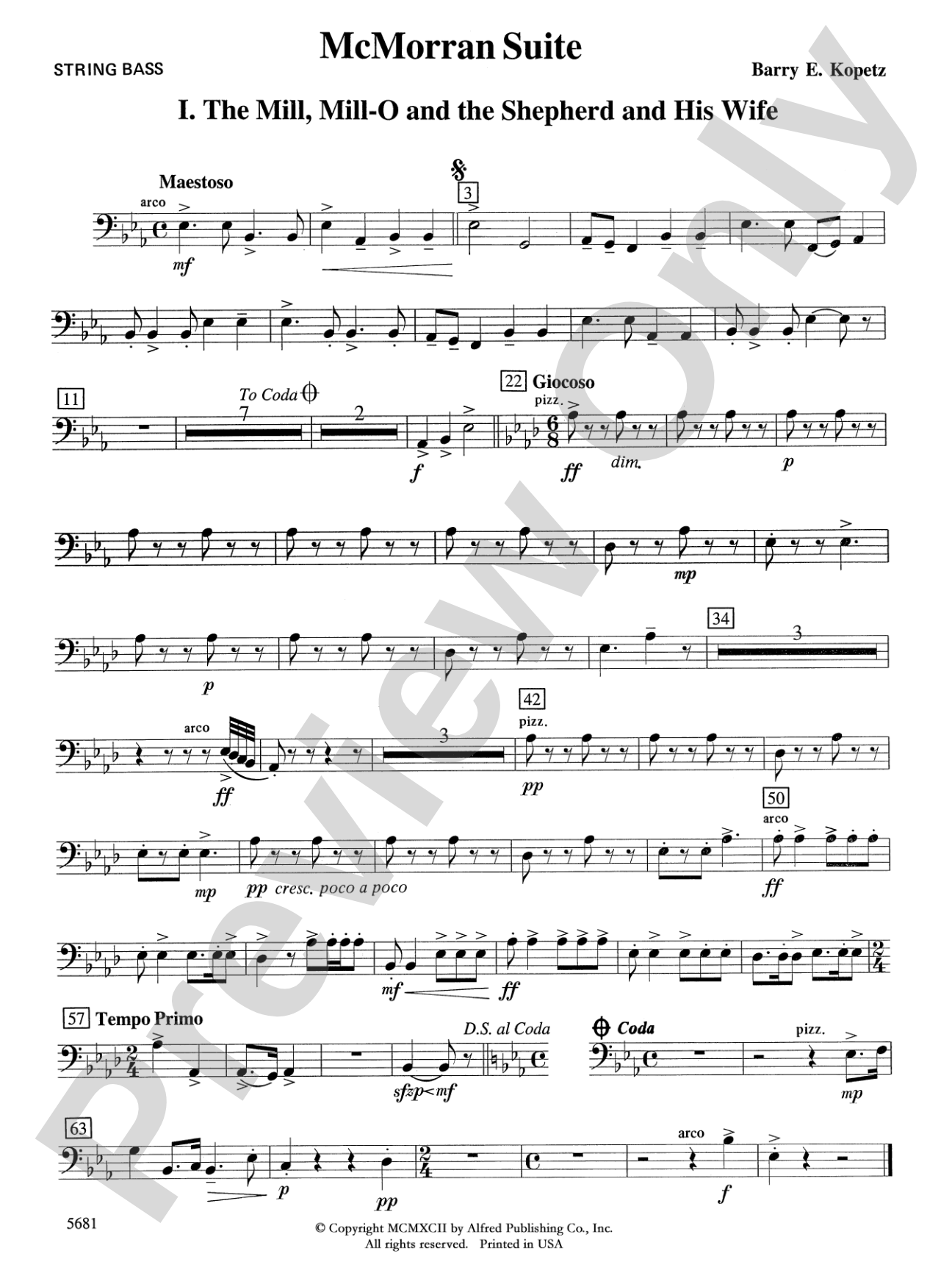 McMorran Suite: String Bass