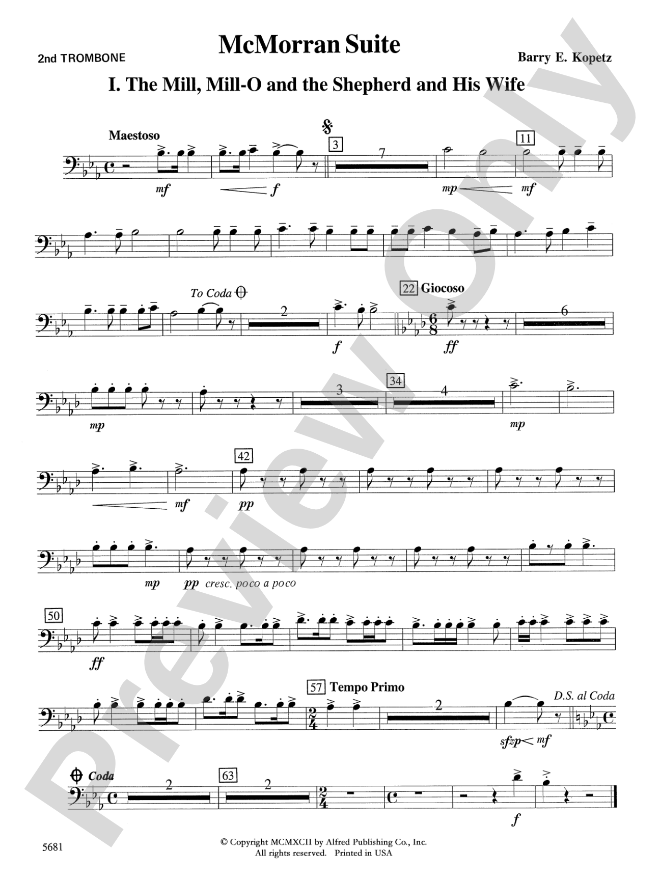 McMorran Suite: 2nd Trombone