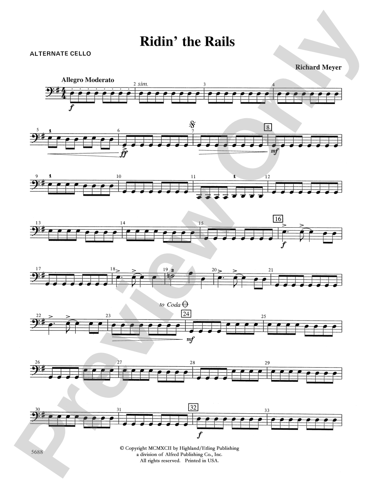 Ridin' the Rails: Alternate Cello