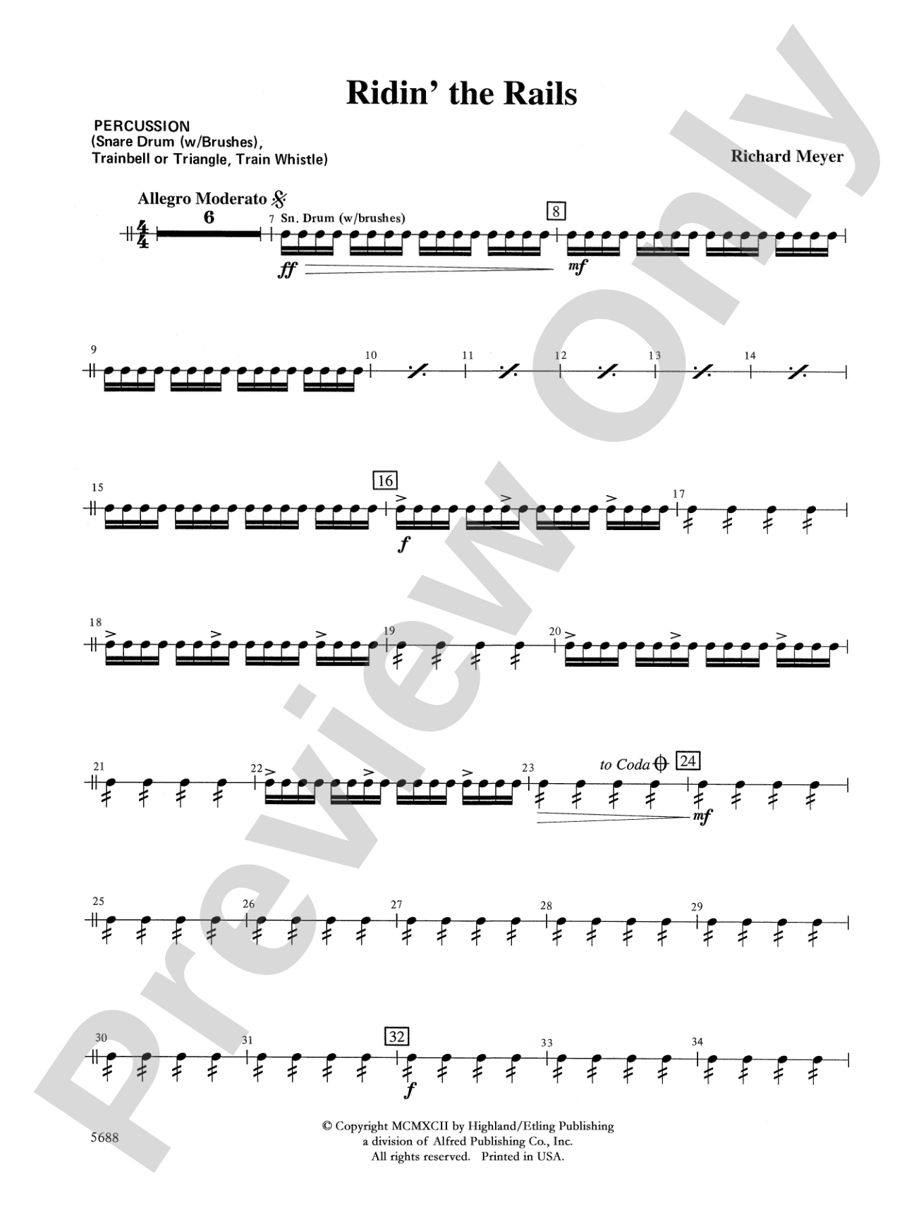 Ridin' the Rails: 1st Percussion