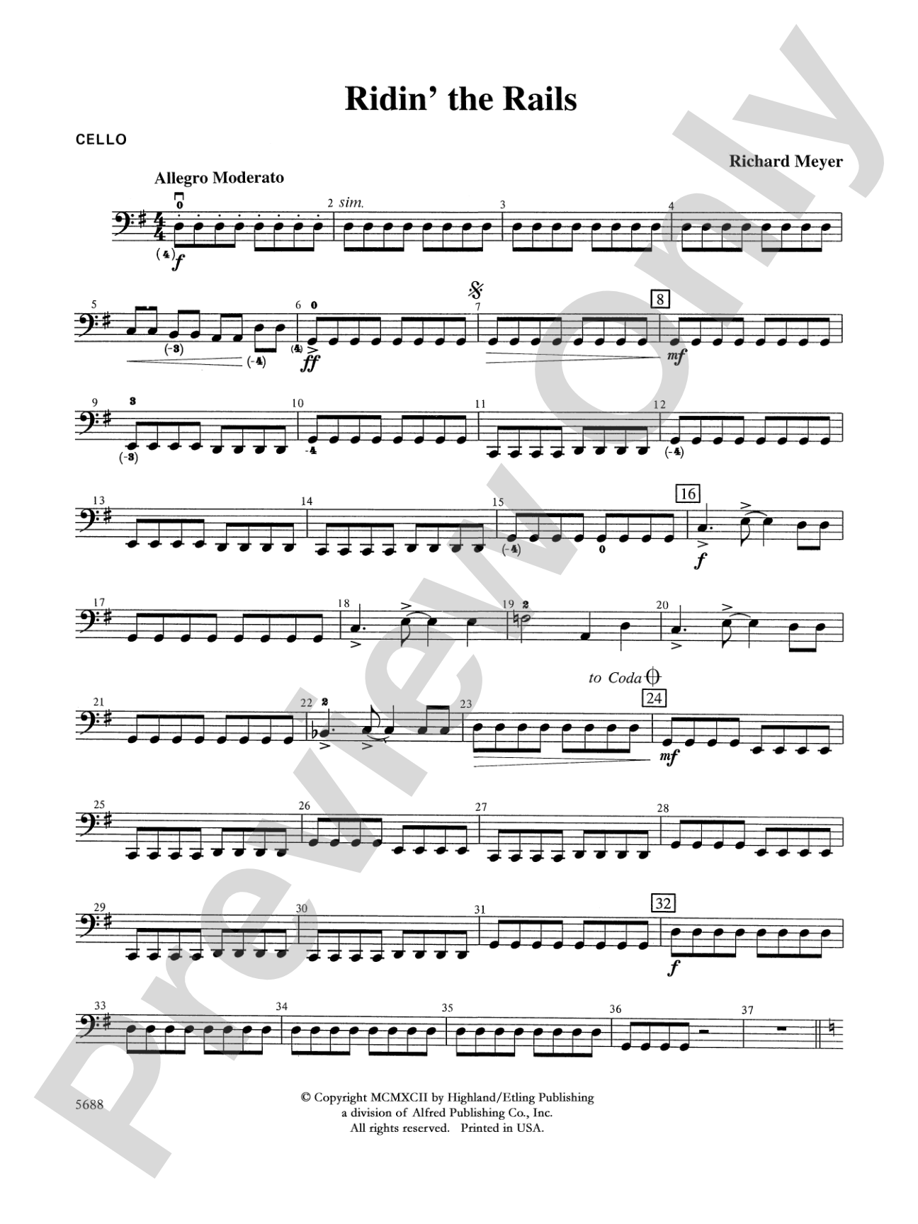 Ridin' the Rails: Cello