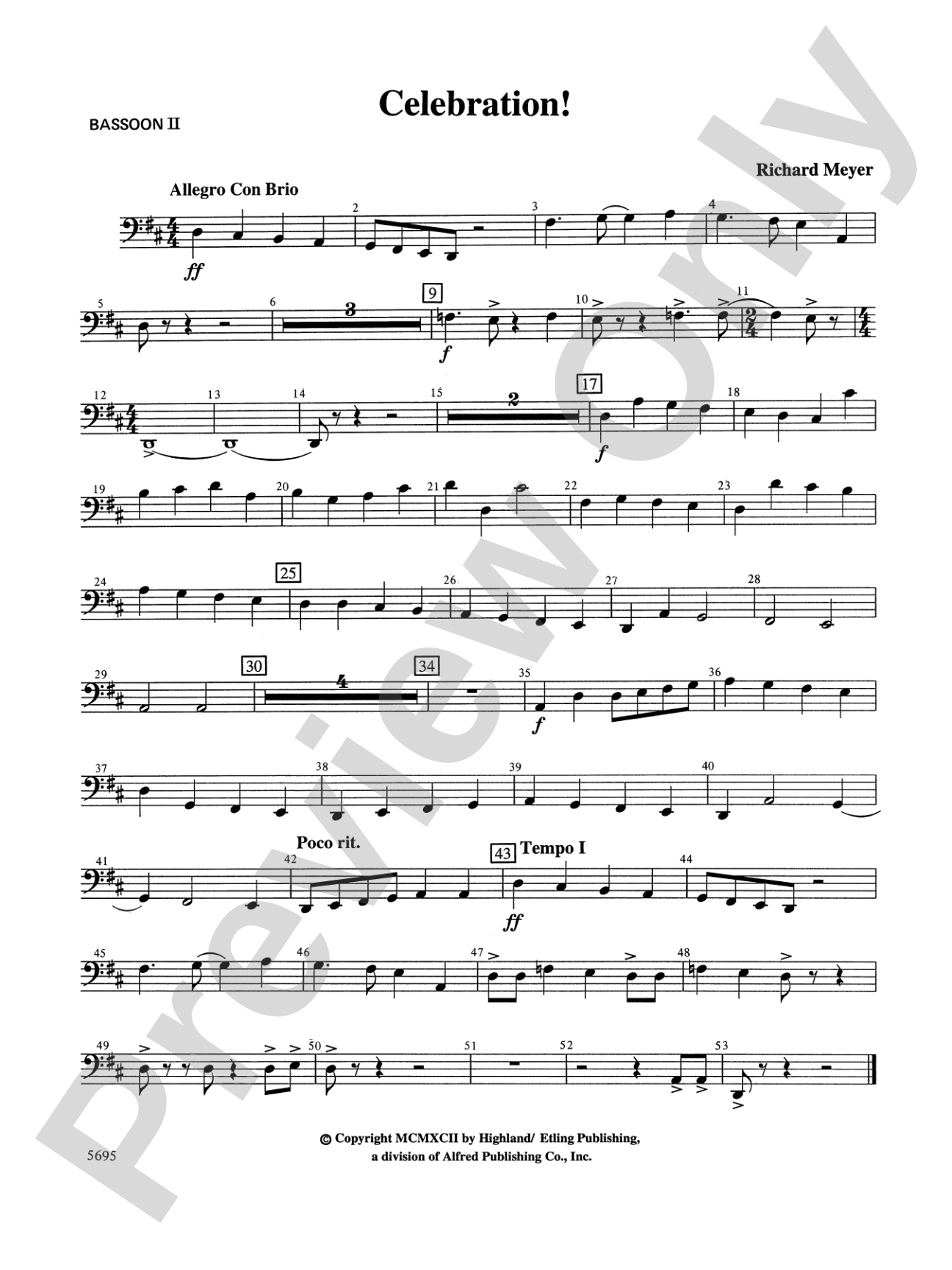 Celebration!: 2nd Bassoon