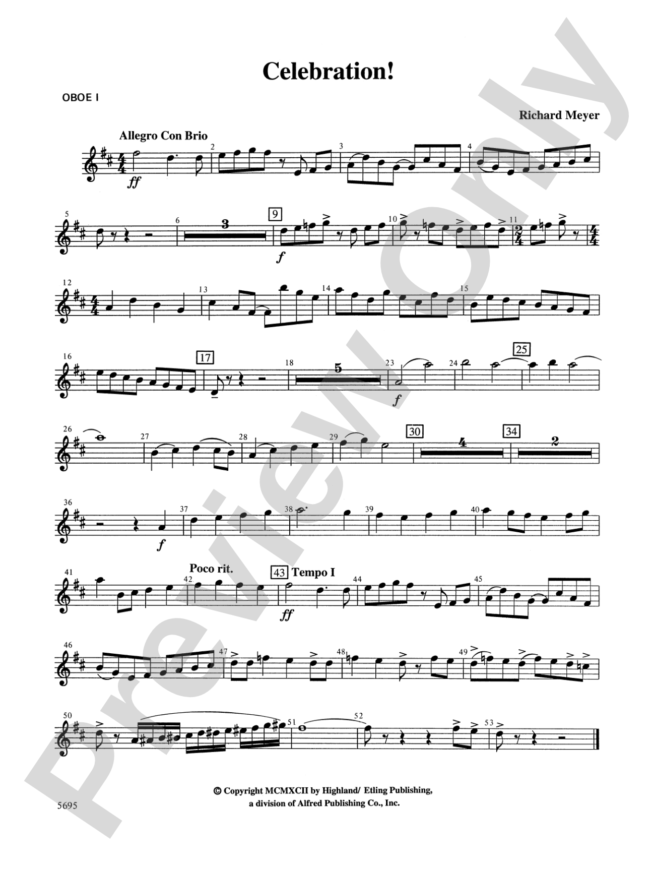 Celebration!: Oboe
