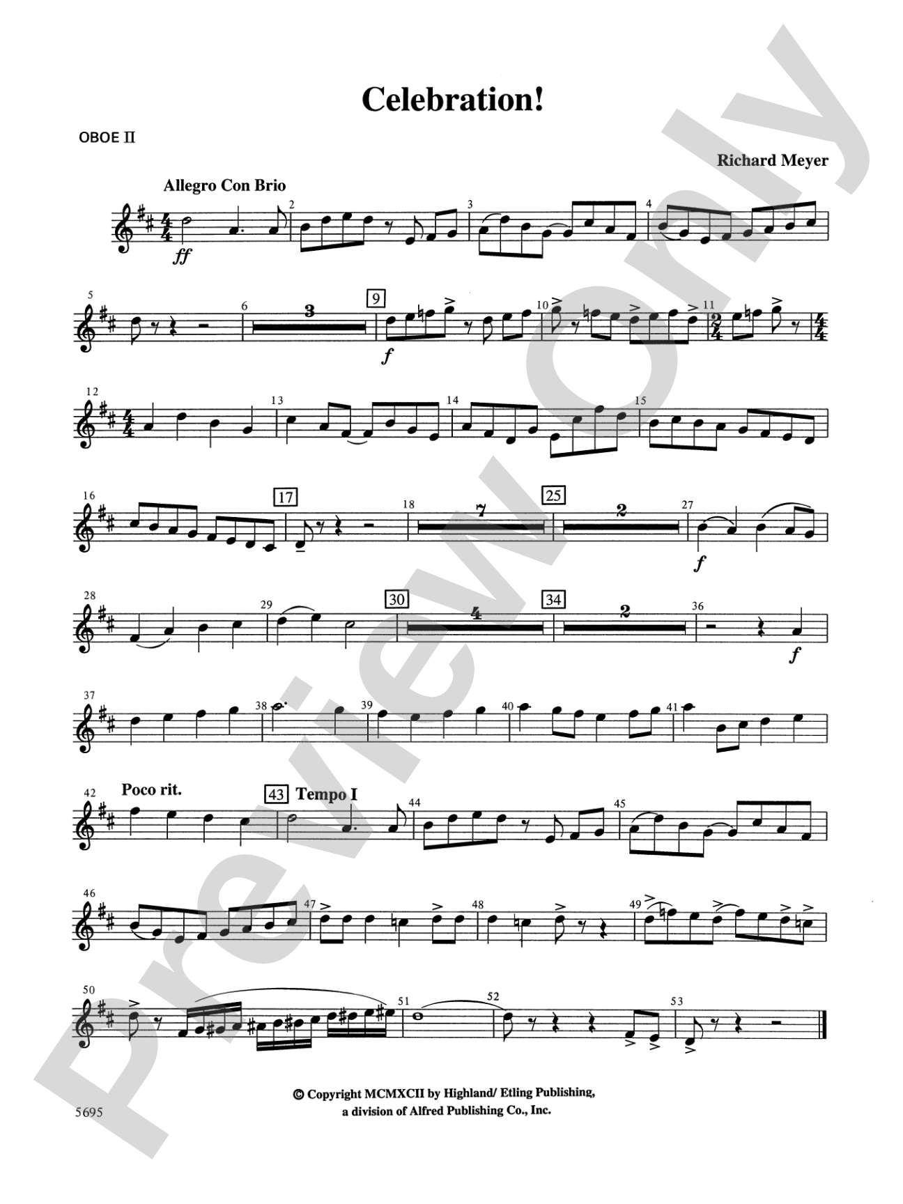 Celebration!: 2nd Oboe