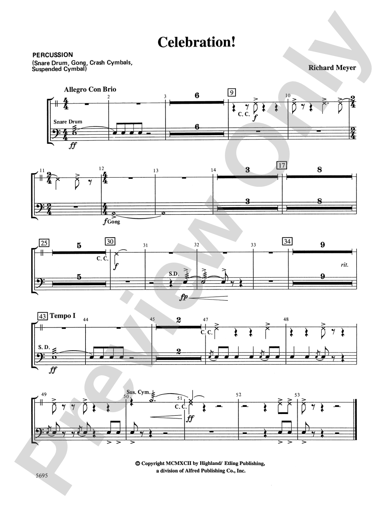 Celebration!: 1st Percussion