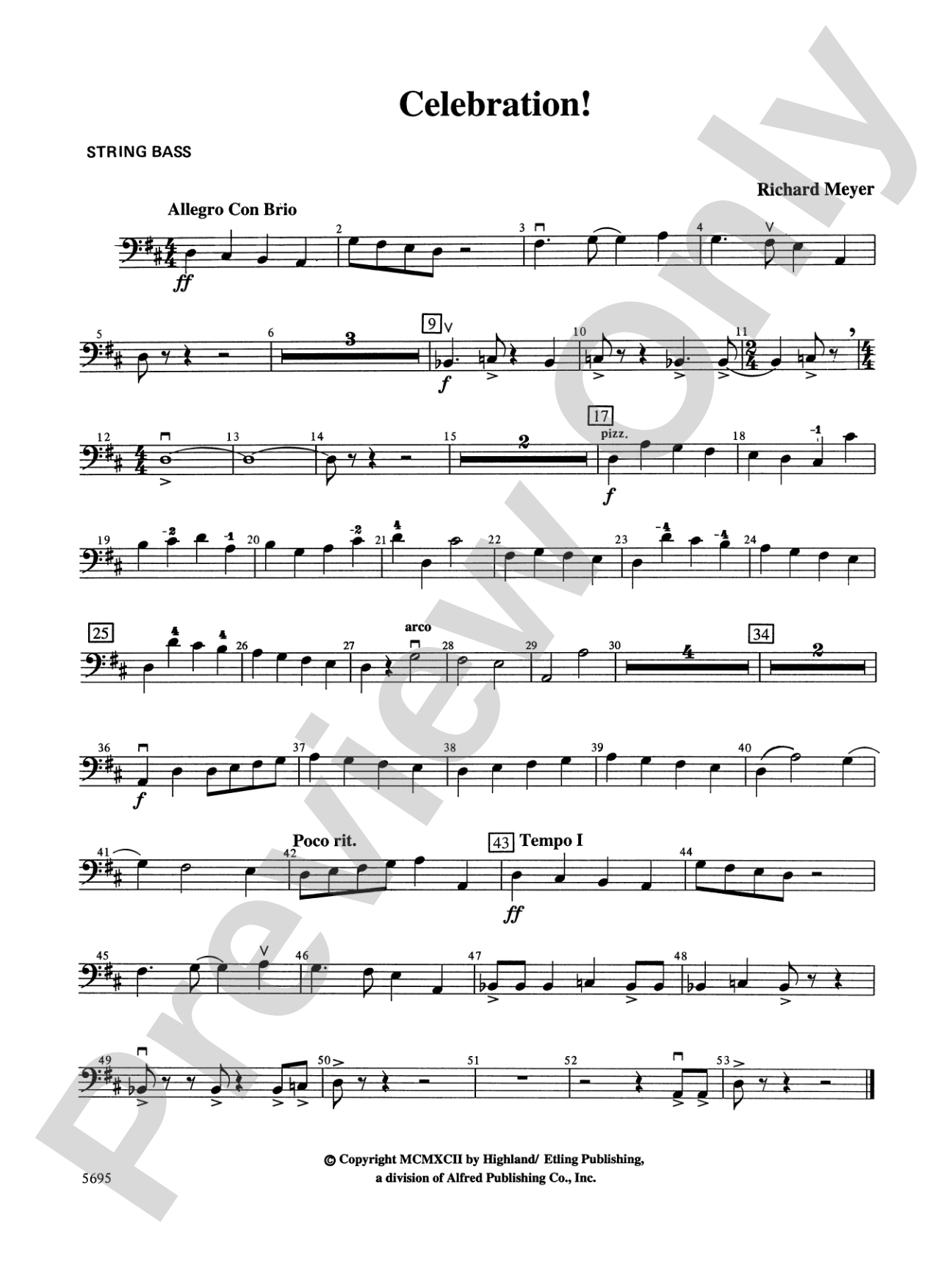 Celebration!: String Bass