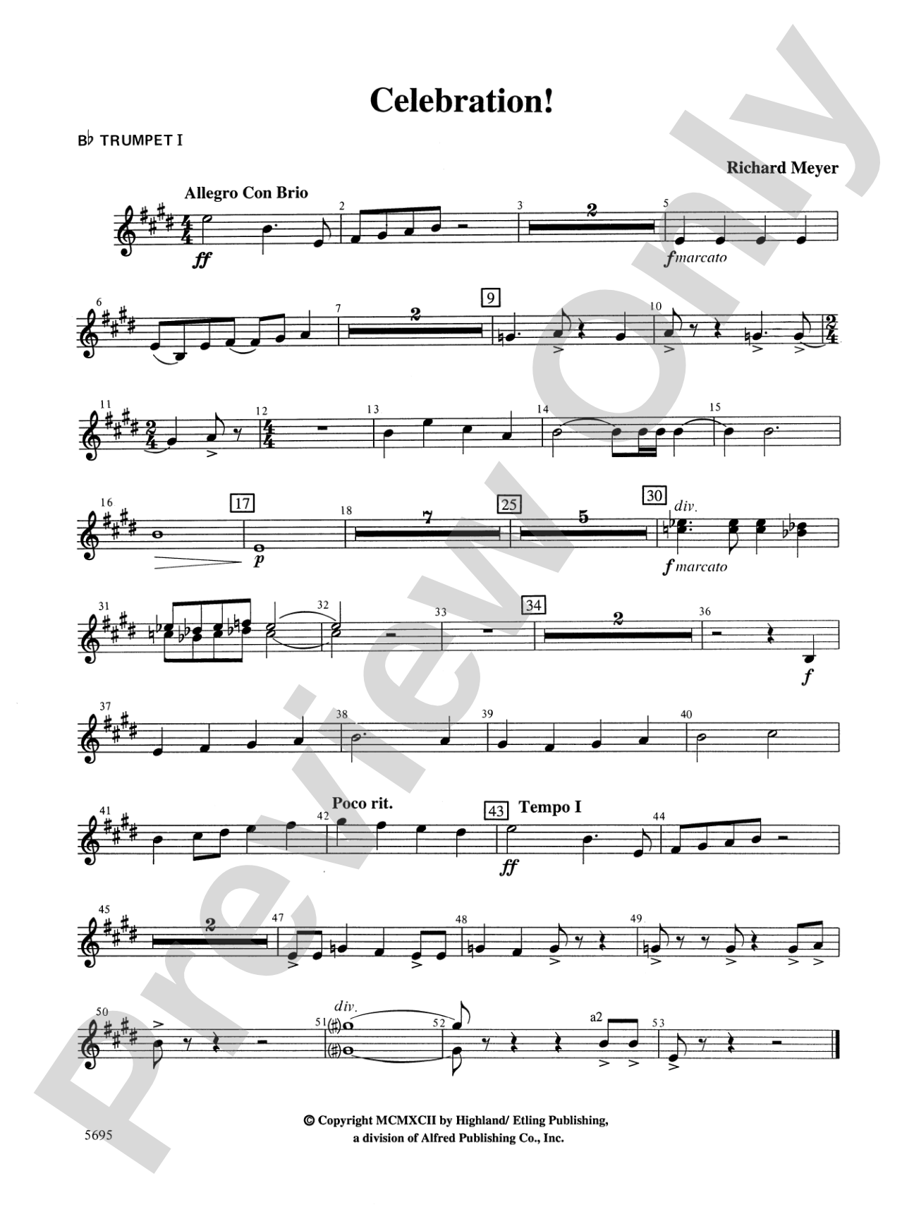 Celebration!: 1st B-flat Trumpet