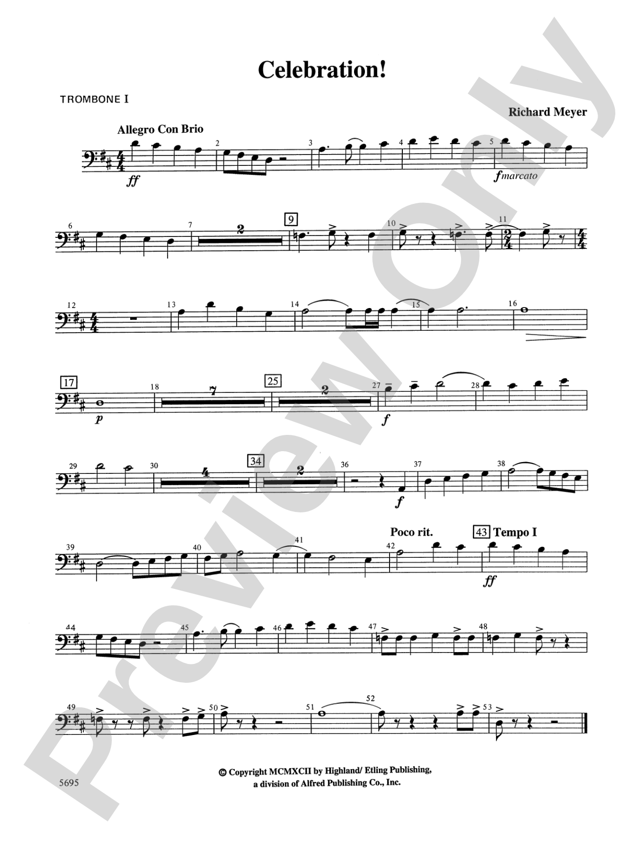 Celebration!: 1st Trombone
