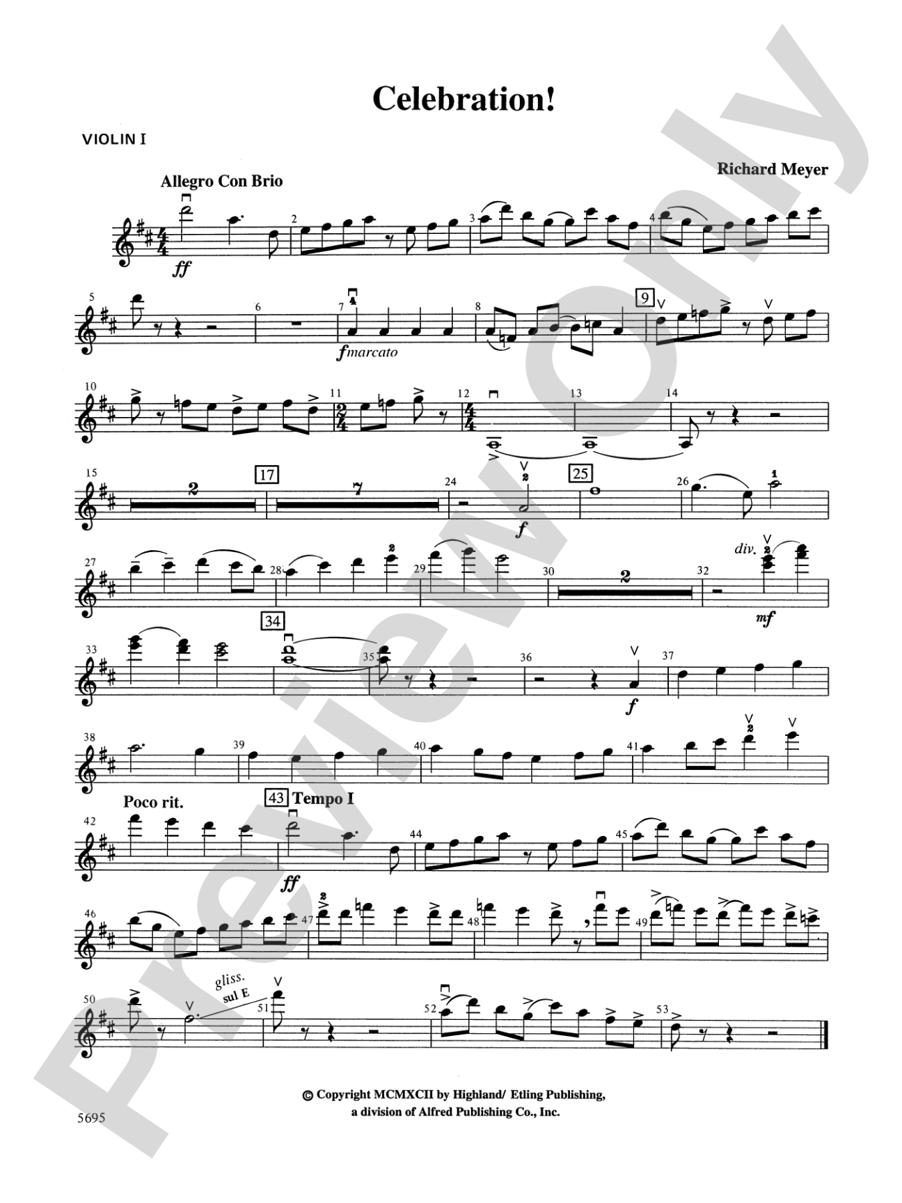 Celebration!: 1st Violin