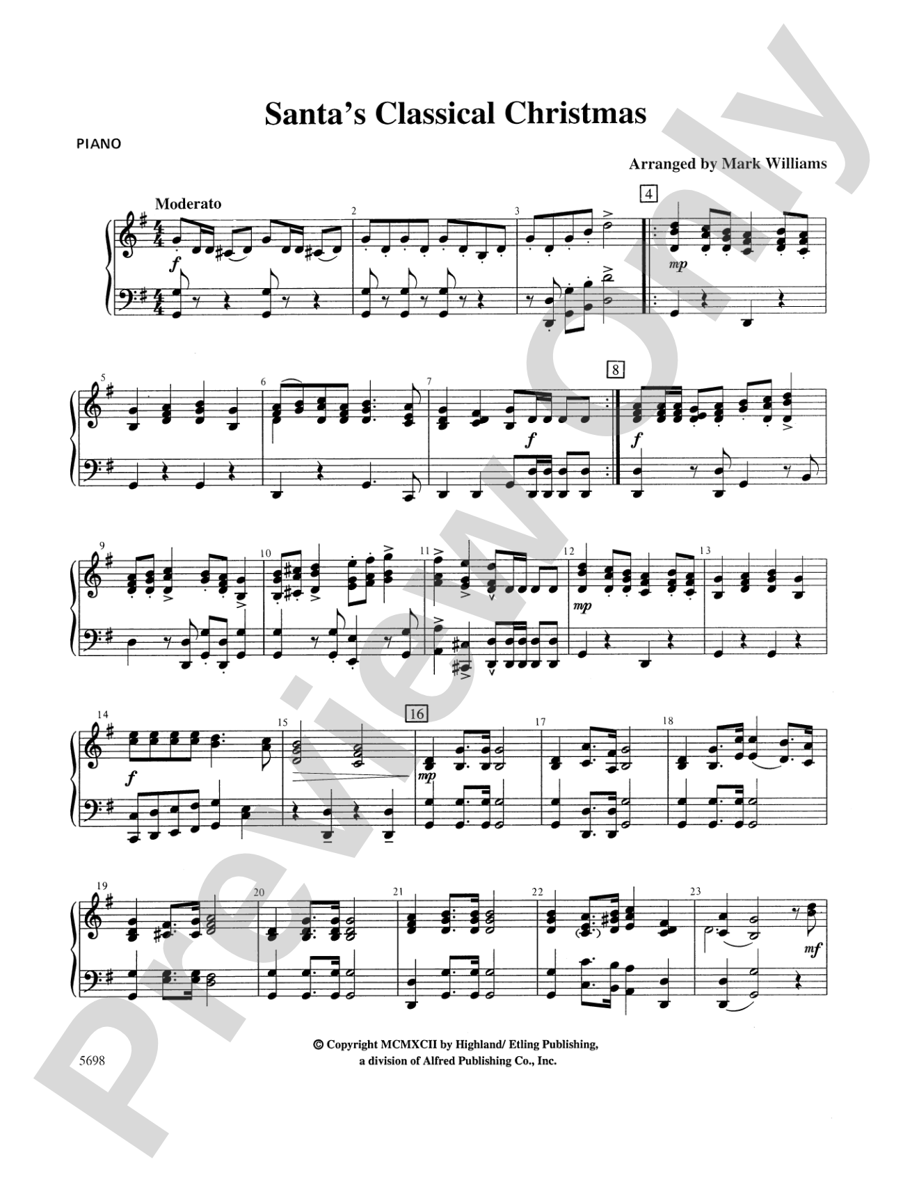 Santa's Classical Christmas: Piano Accompaniment