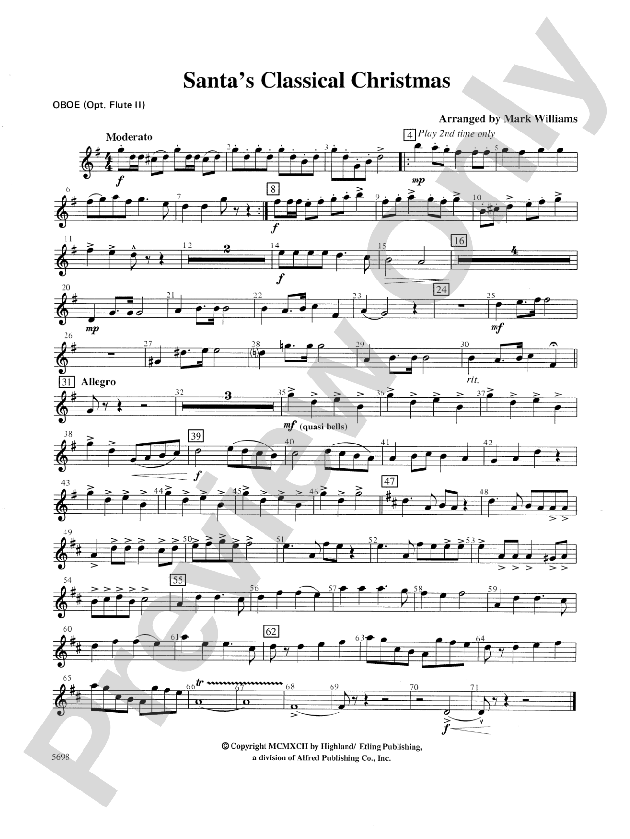 Santa's Classical Christmas: Oboe
