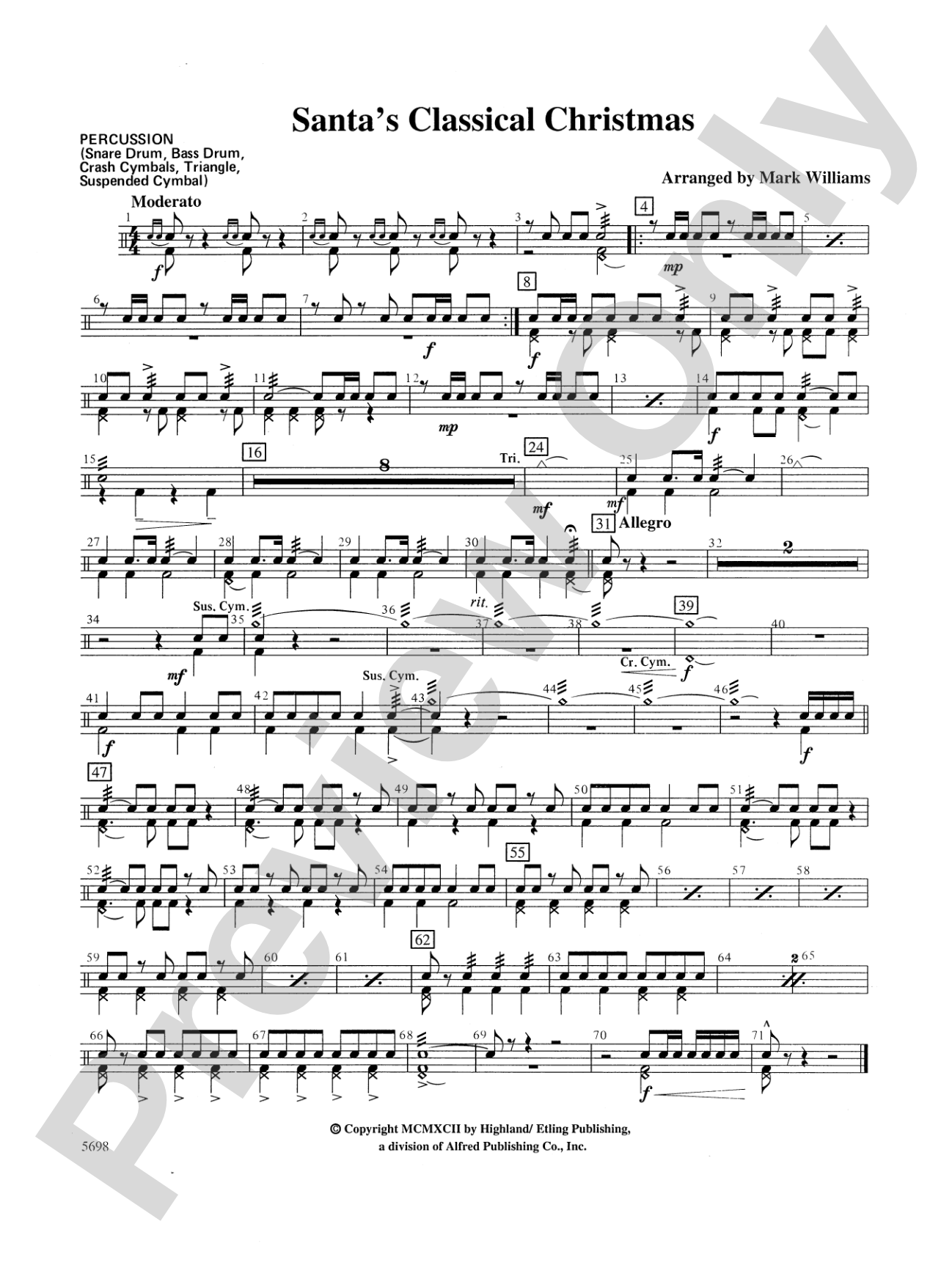 Santa's Classical Christmas: 1st Percussion