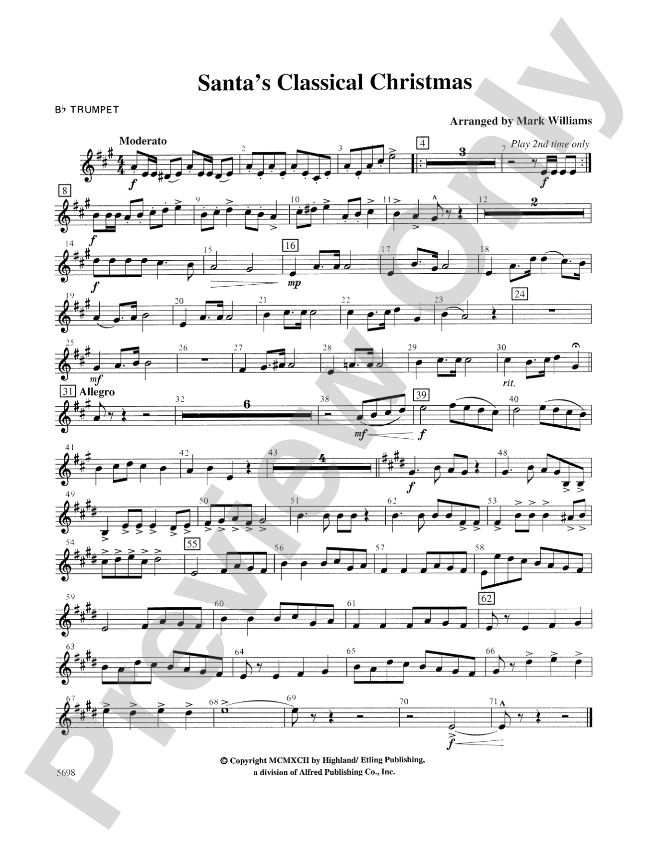 Santa's Classical Christmas: 1st B-flat Trumpet