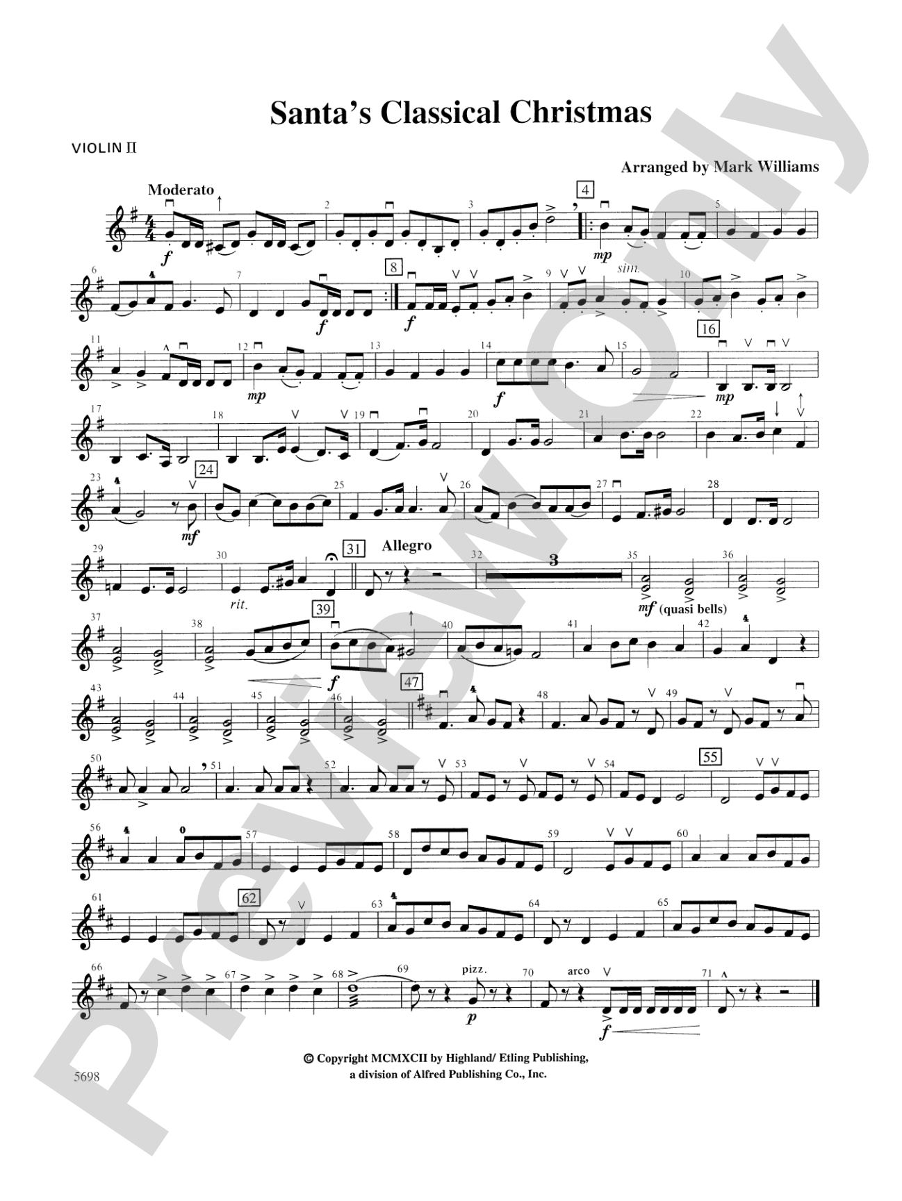 Santa's Classical Christmas: 2nd Violin