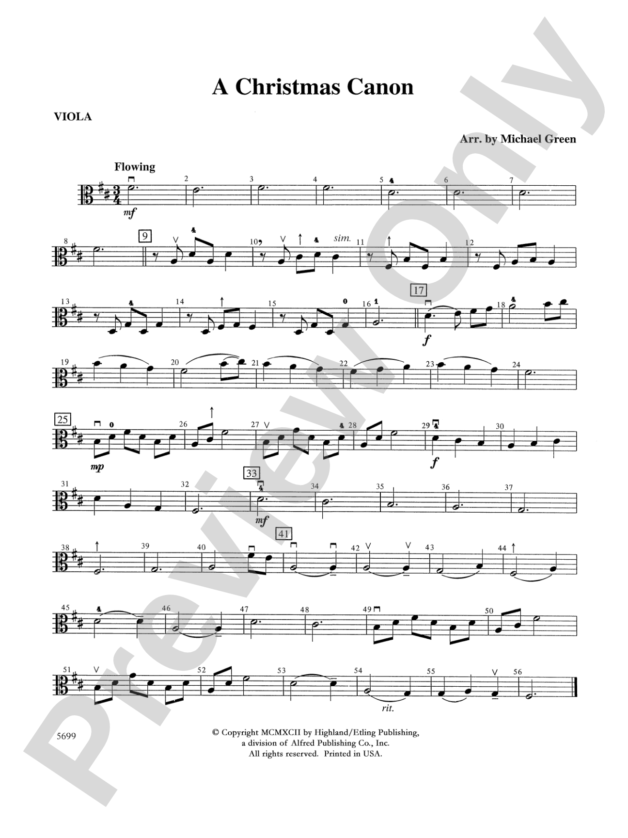 A Christmas Canon: Viola