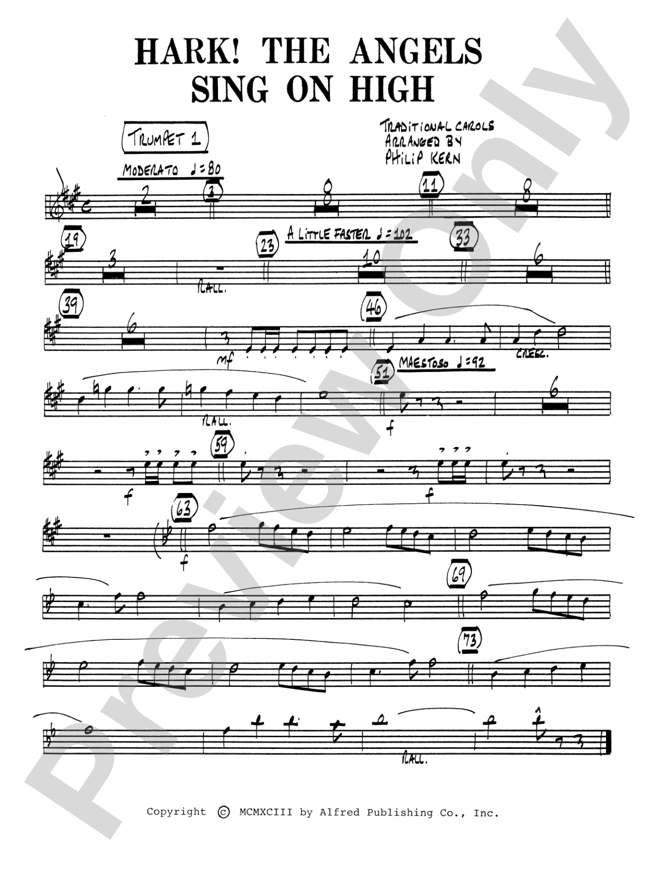 Hark! The Angels Sing on High: 1st B-flat Trumpet: Choral SoundPax