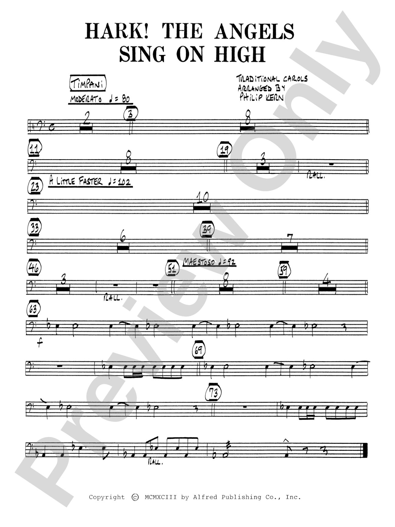 Hark! The Angels Sing on High: Timpani: Choral SoundPax