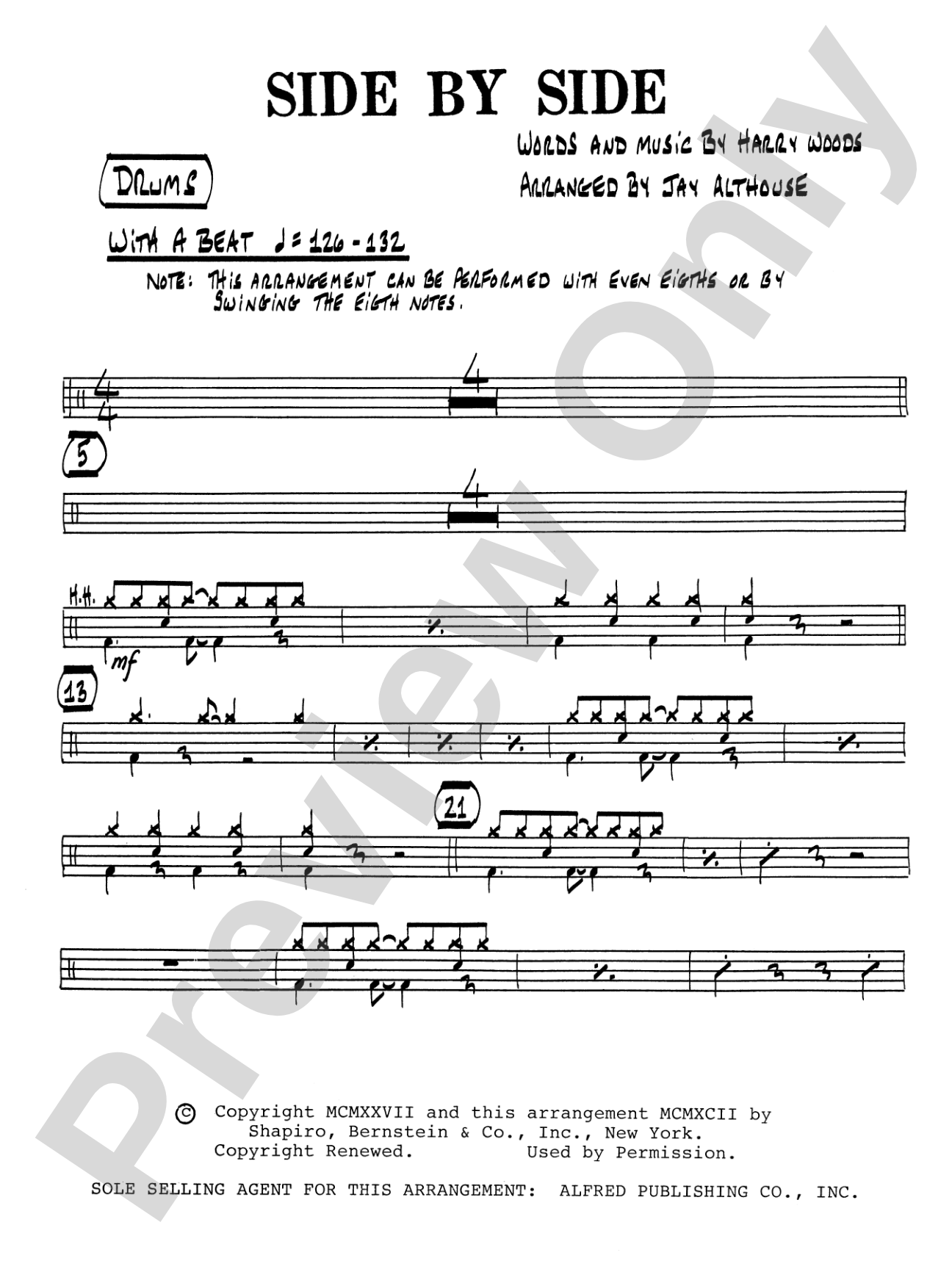 Side by Side: Drums: Choral SoundPax