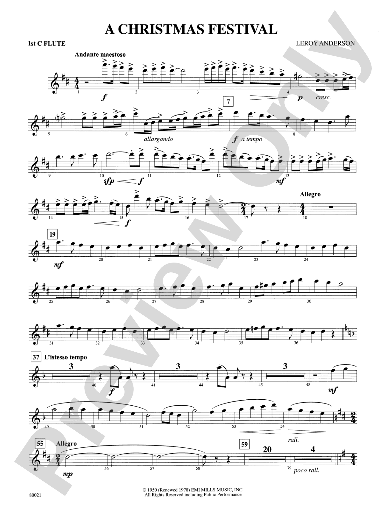 A Christmas Festival: Flute