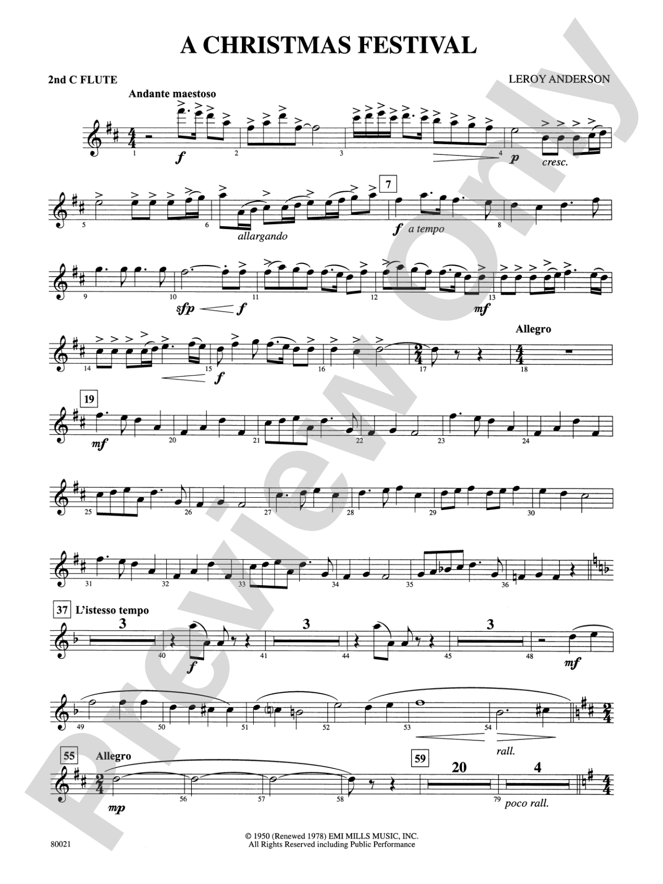 A Christmas Festival: 2nd Flute