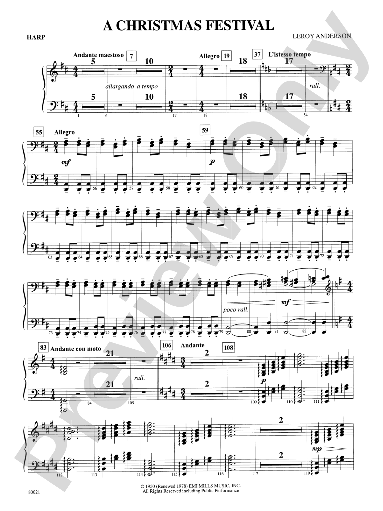 A Christmas Festival: Harp