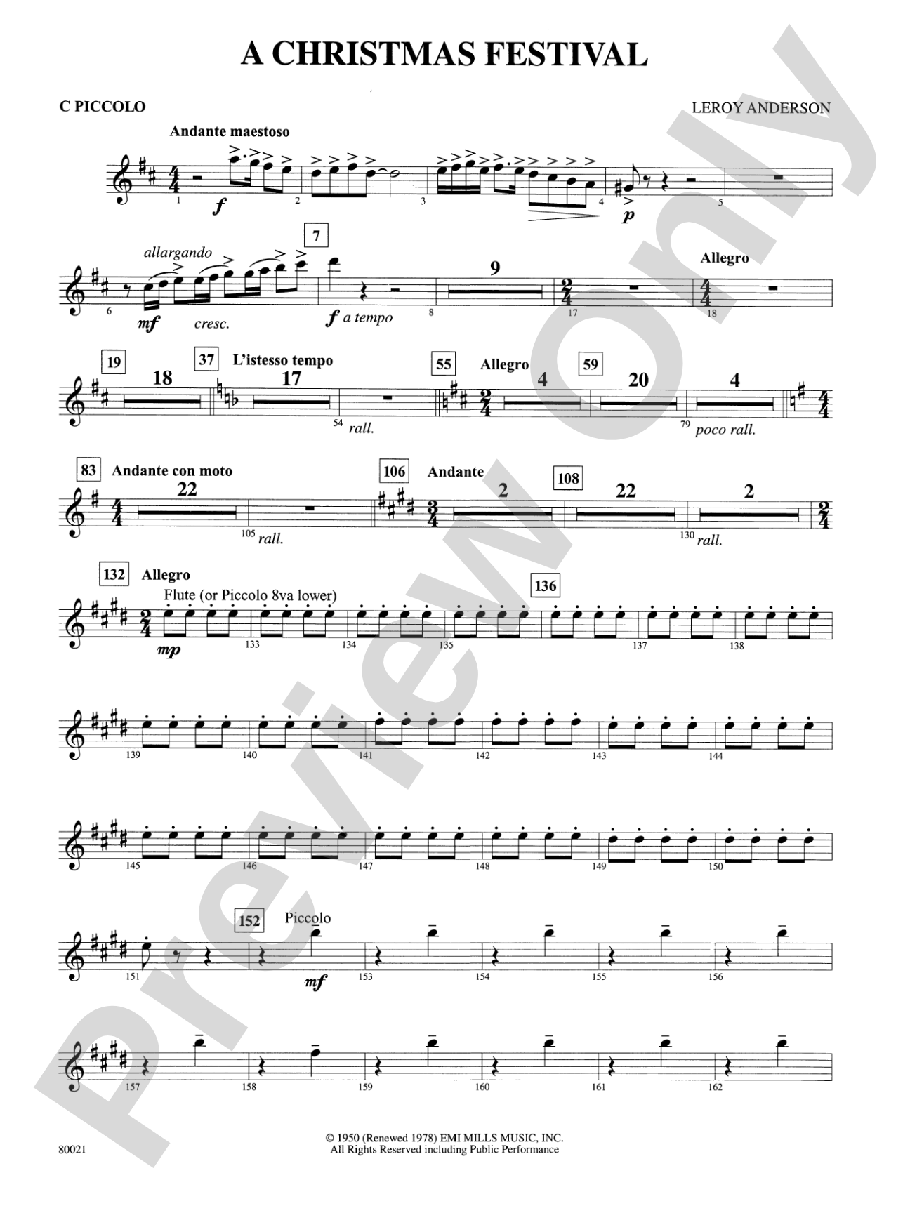 A Christmas Festival: Piccolo