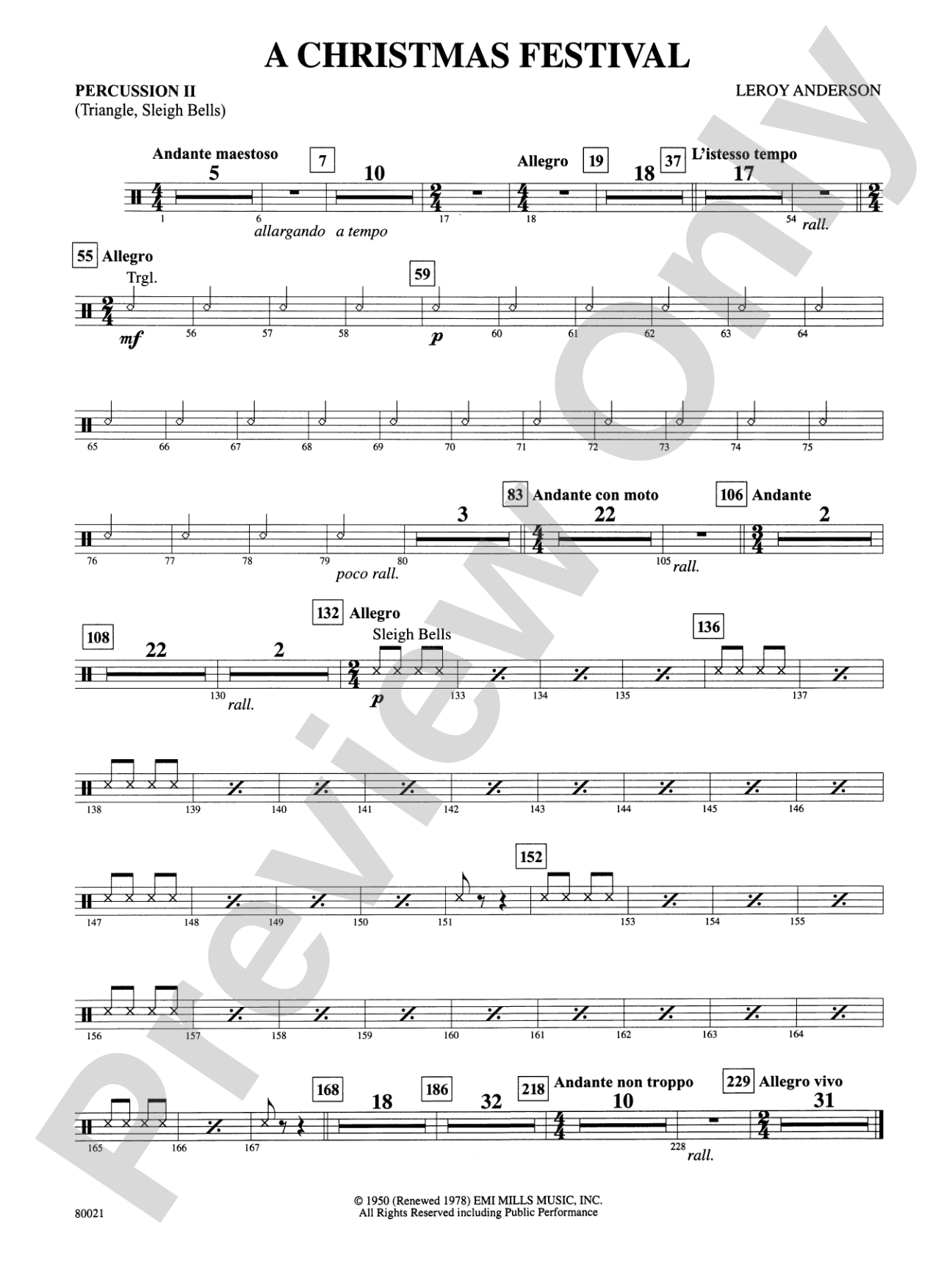 A Christmas Festival: 2nd Percussion