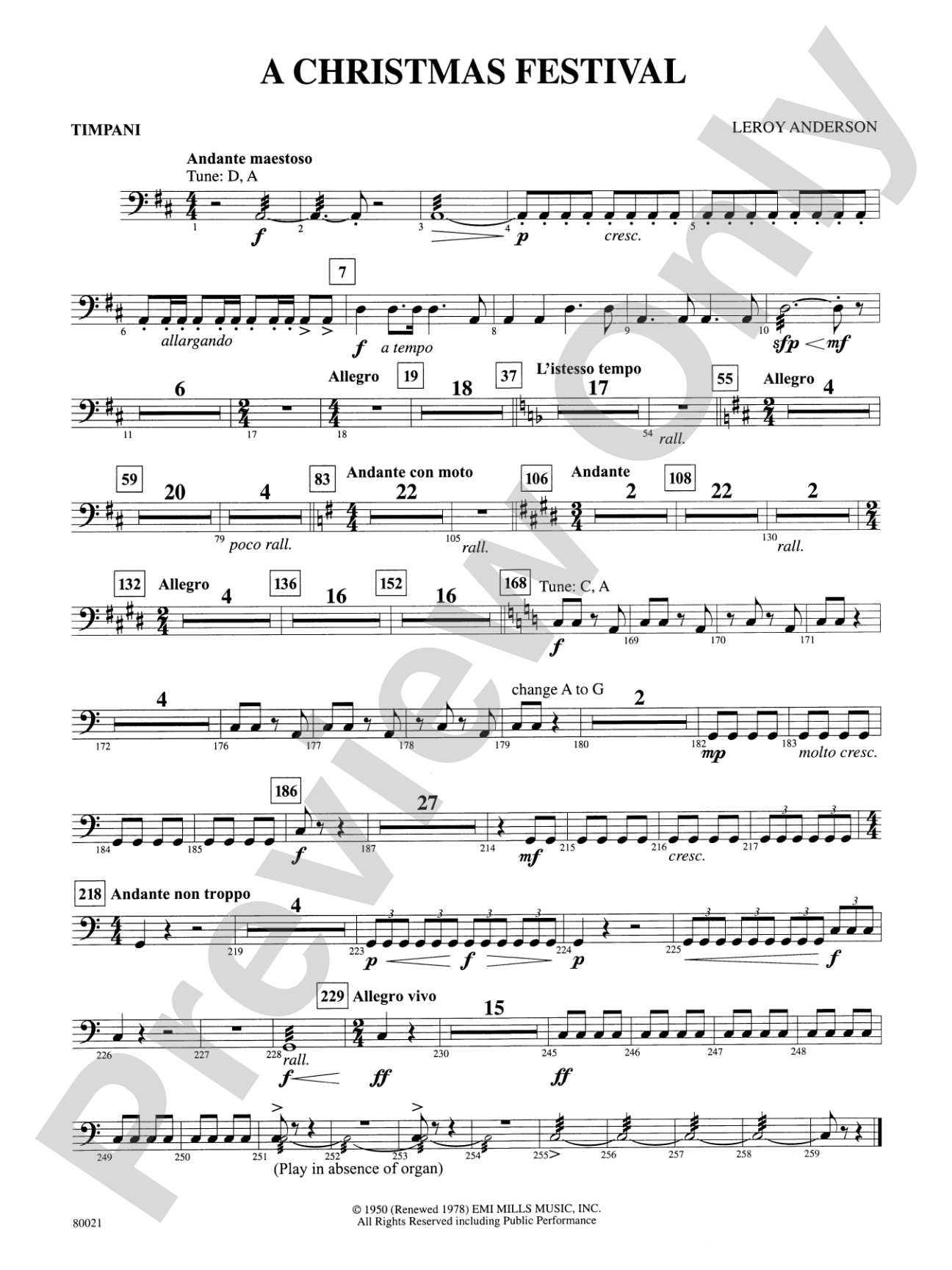 A Christmas Festival: Timpani