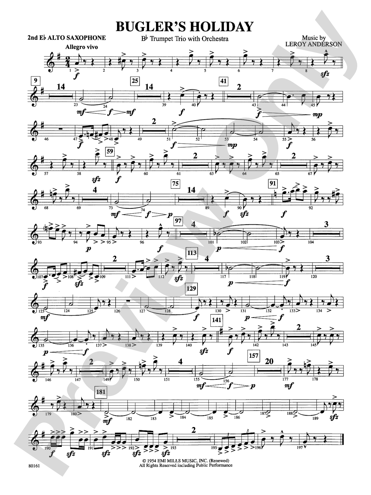Bugler's Holiday: 2nd E-flat Alto Saxophone