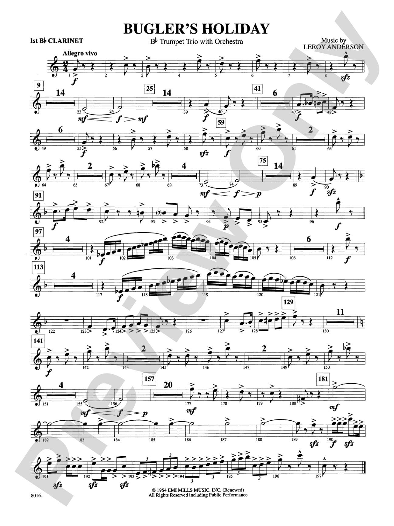 Bugler's Holiday: 1st B-flat Clarinet