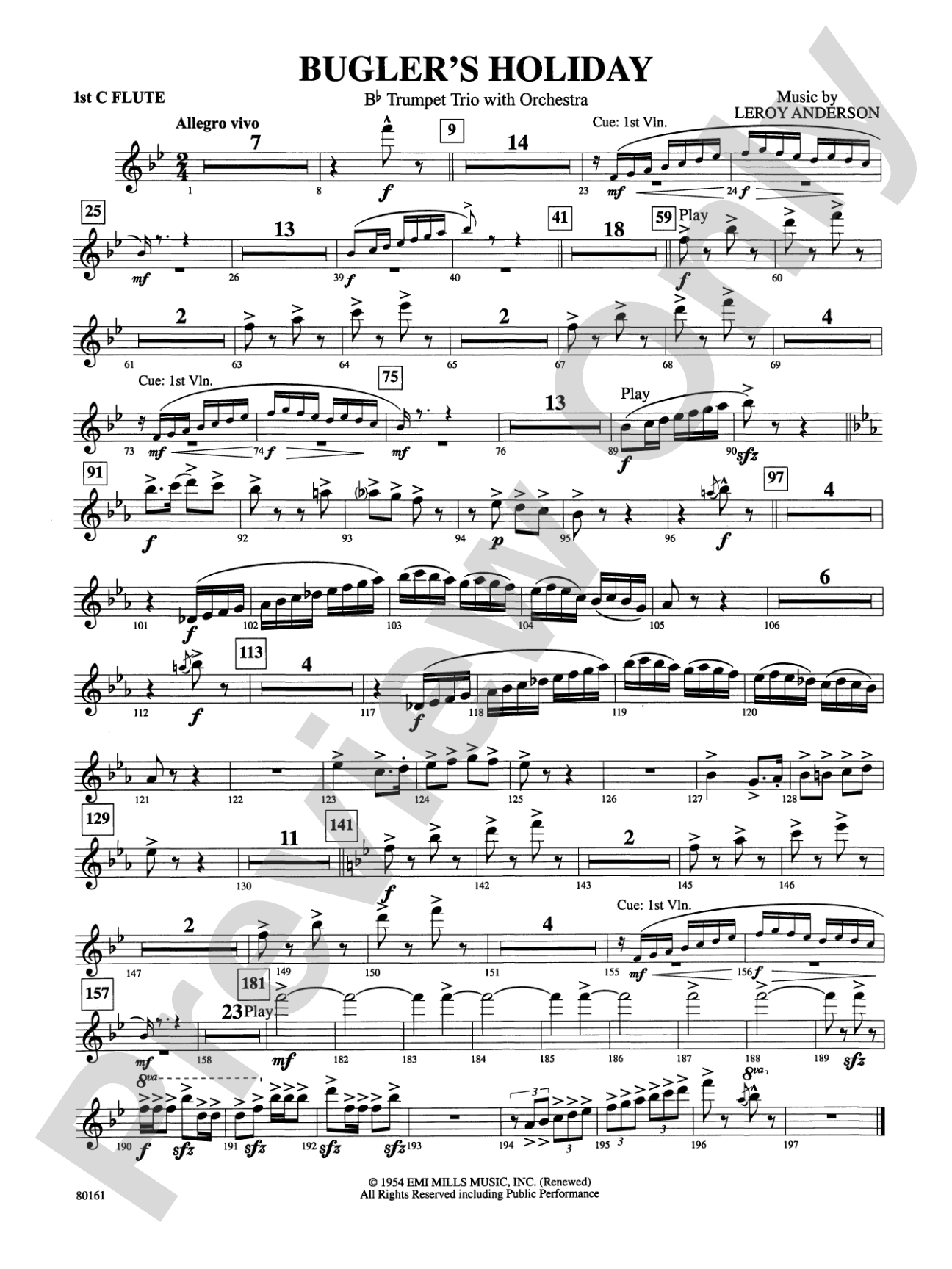 Bugler's Holiday: Flute