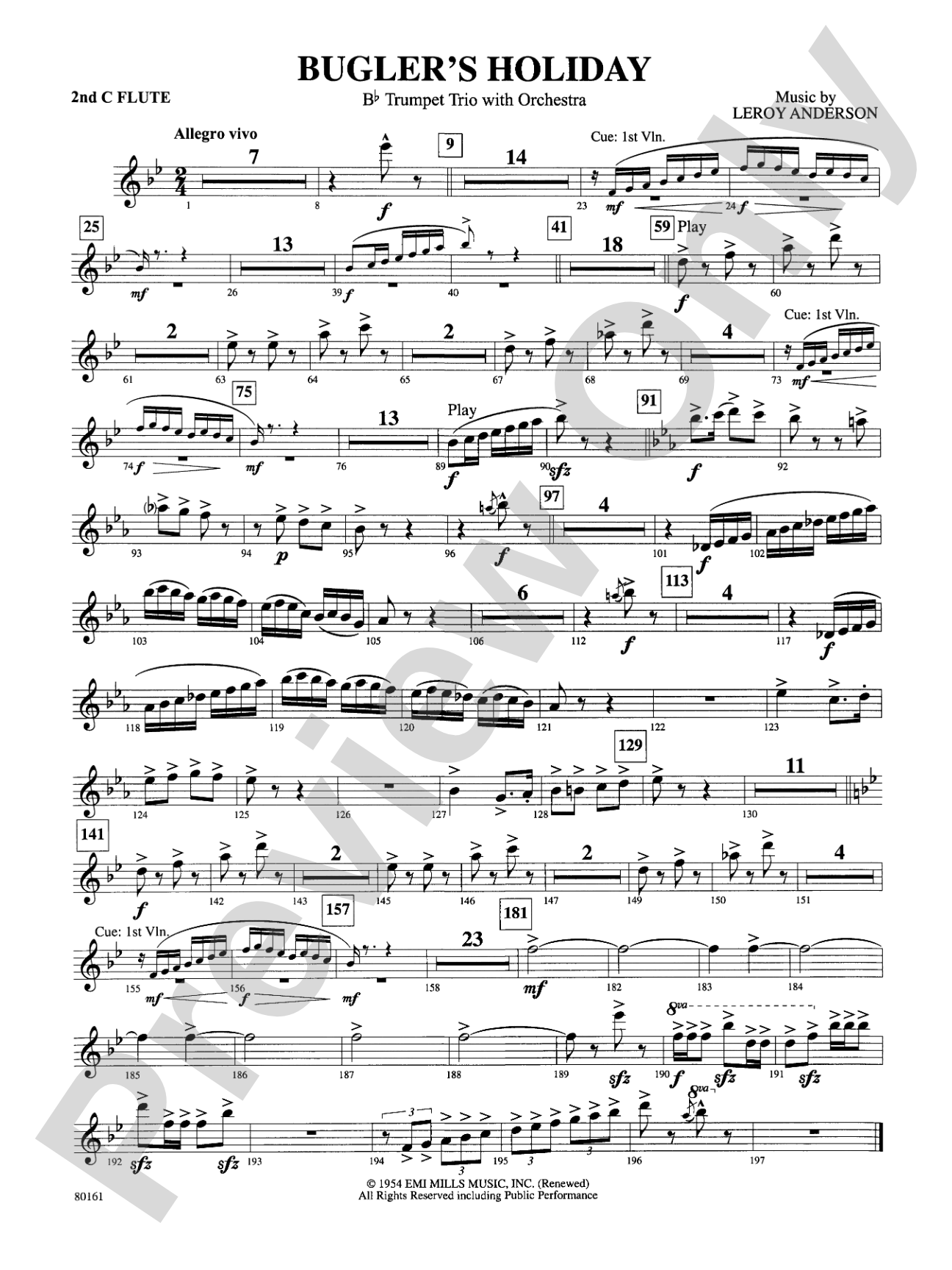Bugler's Holiday: 2nd Flute