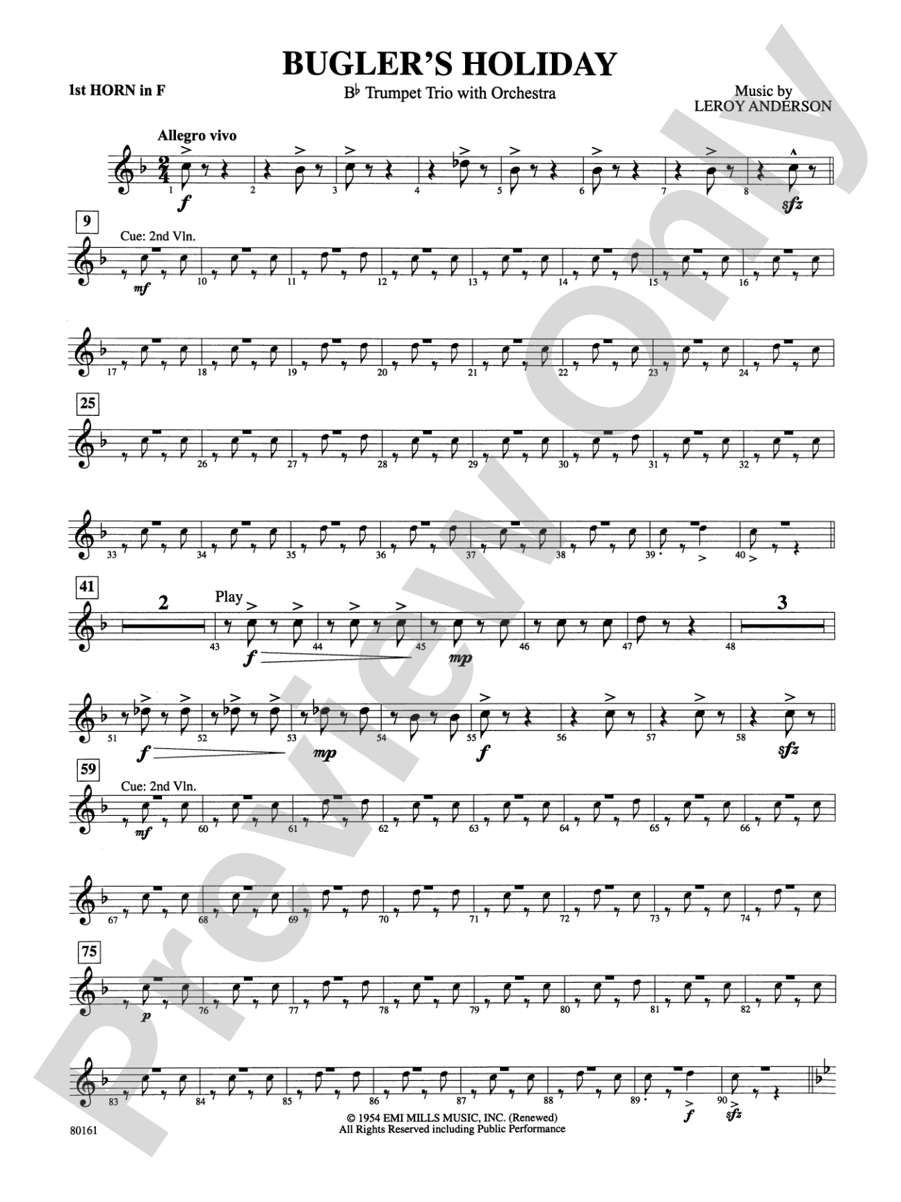 Bugler's Holiday: 1st F Horn