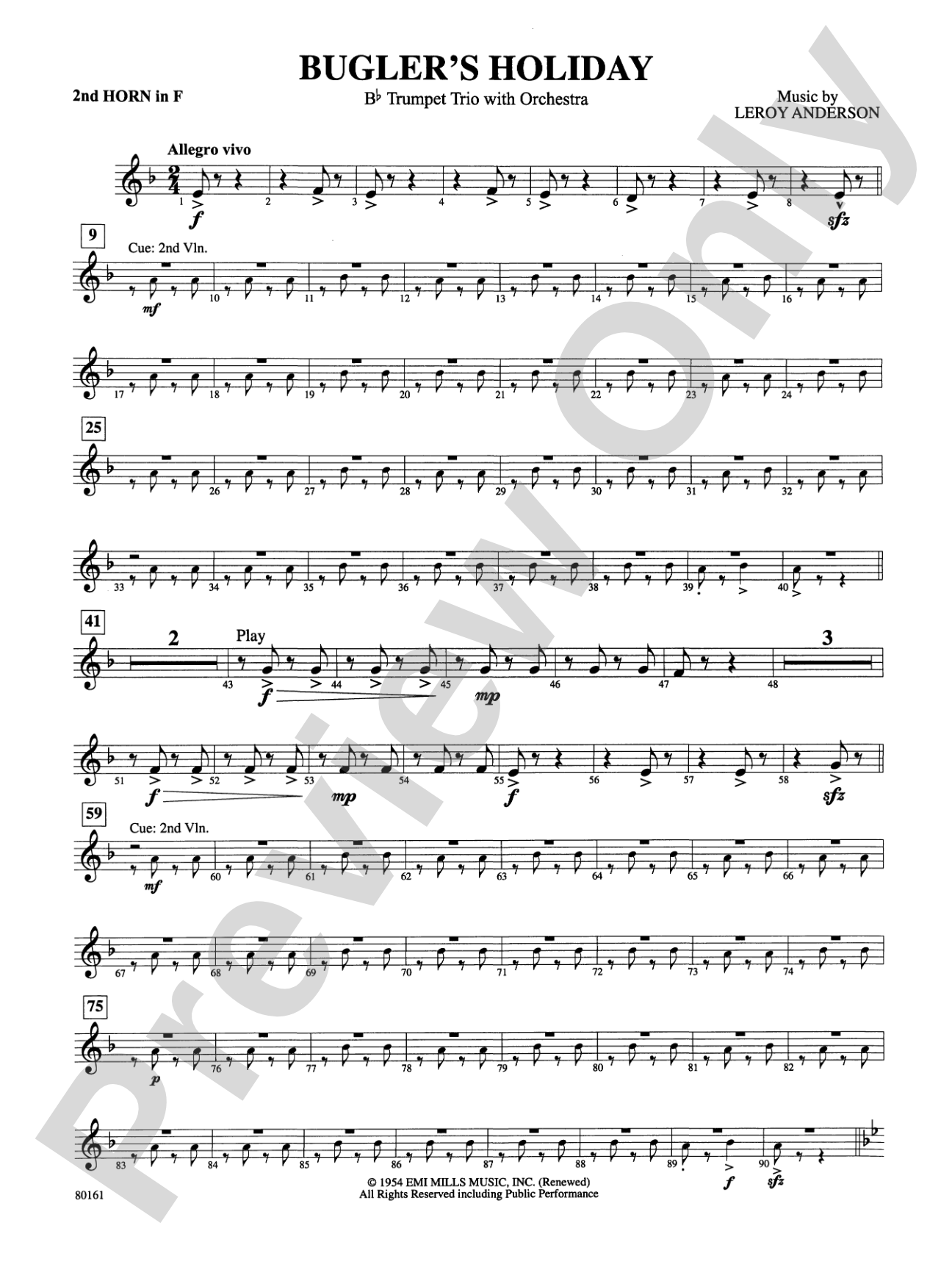 Bugler's Holiday: 2nd F Horn