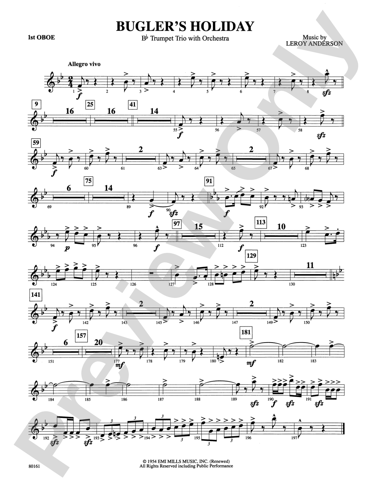 Bugler's Holiday: Oboe