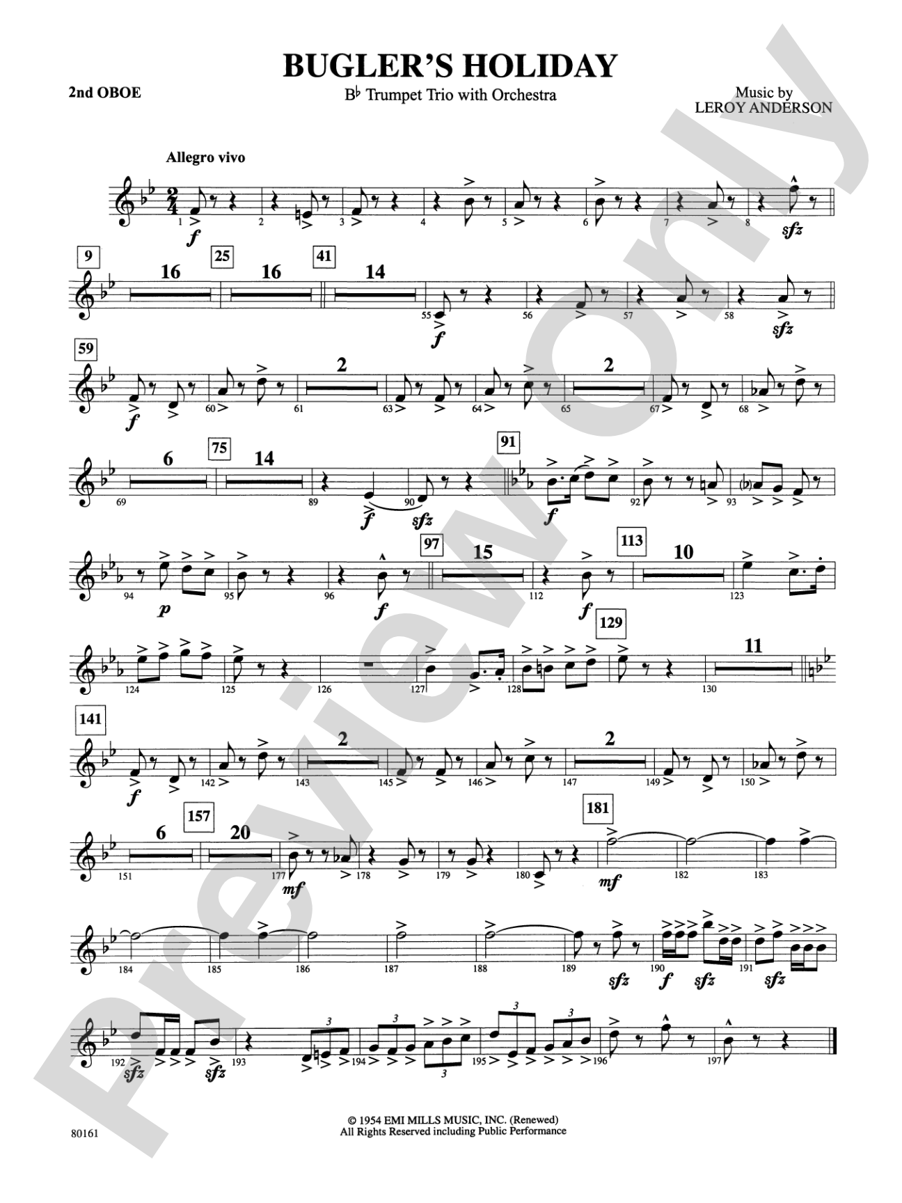 Bugler's Holiday: 2nd Oboe