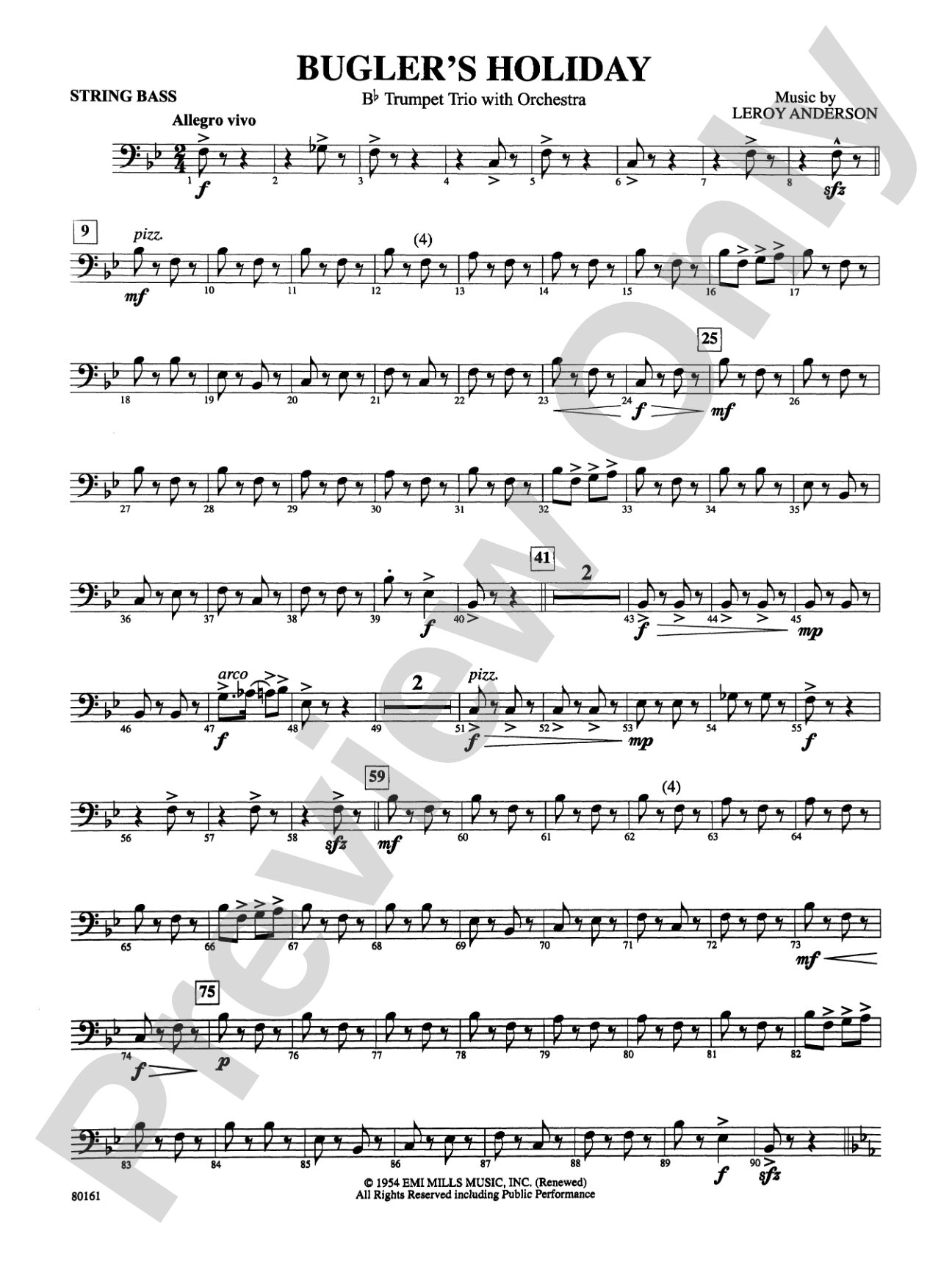 Bugler's Holiday: String Bass