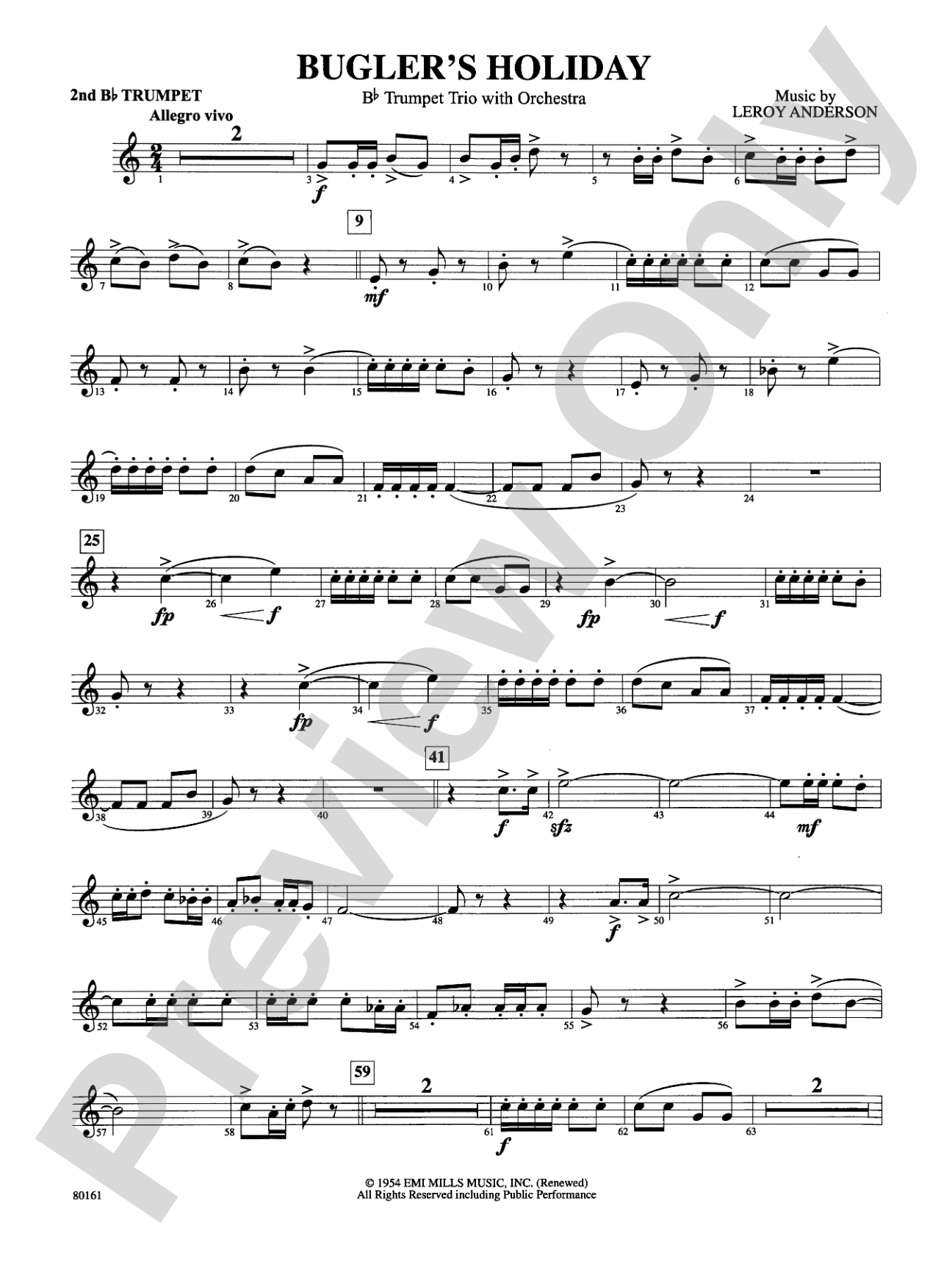Bugler's Holiday: 2nd B-flat Trumpet